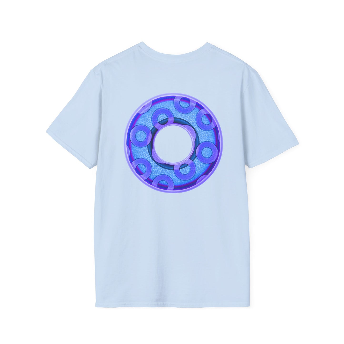 Plain Donuts/Unisex Soft-Style - "Plain Rustic Paradoxical Donuts" - light blue/purple donuts