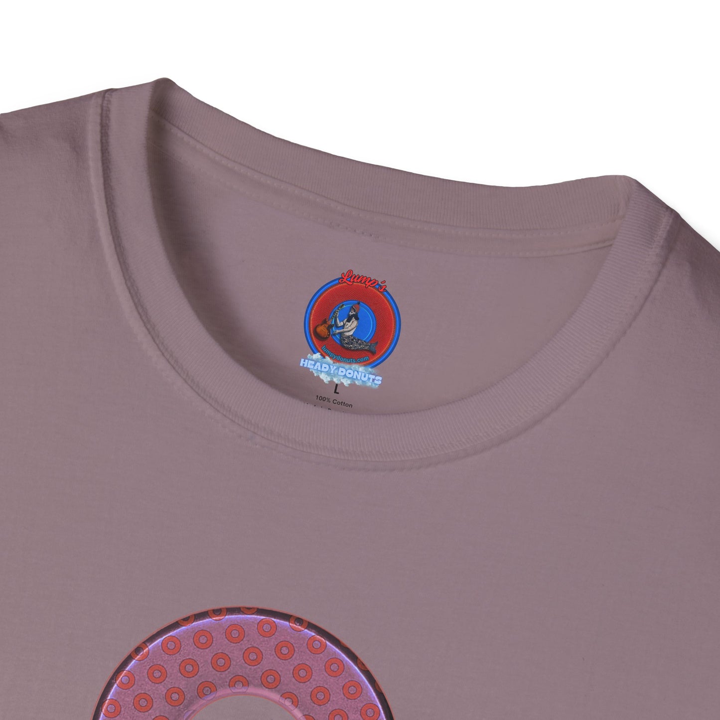 Plain Donuts/Unisex Soft-Style - "Plain Electric Paradoxical Donuts" - pink/mauve donuts