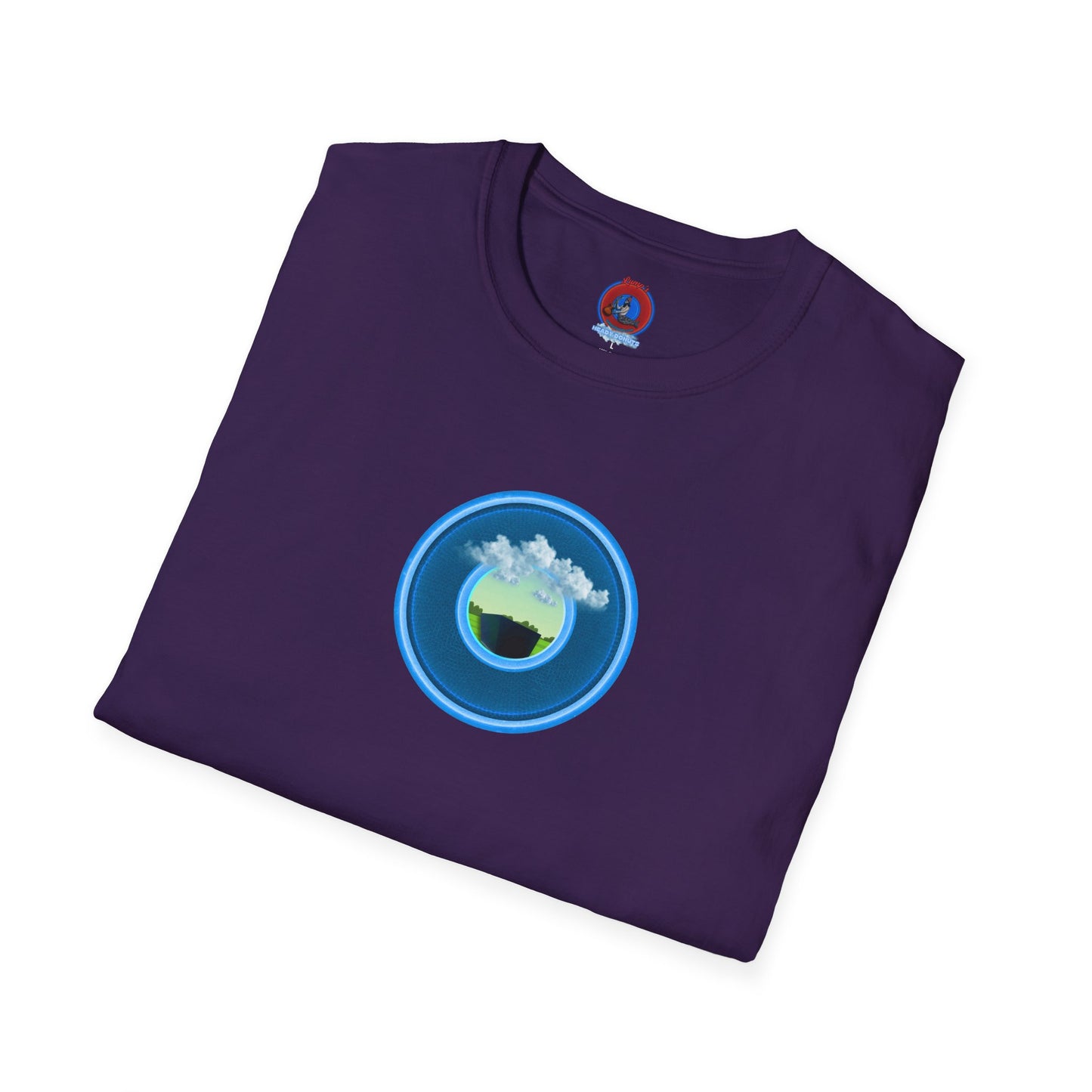 Classic Donut Tee - Unisex Soft-Style - "Got Rhombus?" - series 1.0  - variant 1 - blue/blue donut