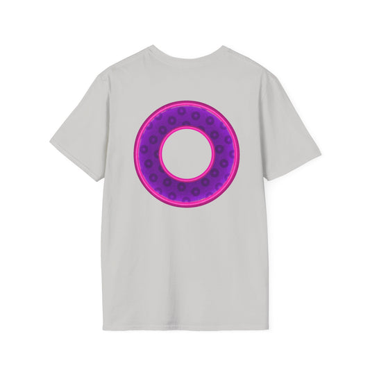 Plain Donuts/Unisex Soft-Style - "Plain Wide Mouthed Paradoxical Donuts" - dark purple/bright magenta donuts