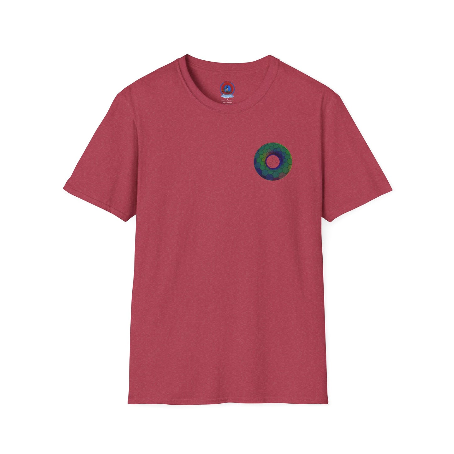 Classic Donut Tee - Unisex Soft-Style - "Dr. Albert Hofmann's Favorite Donut" - series 1.0  - variant 1 - green hexadonut
