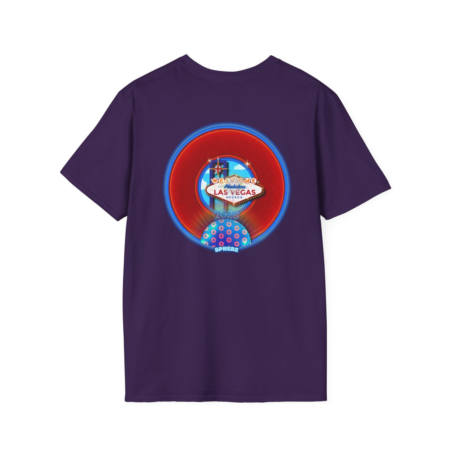 Classic Donut Tee - Unisex Soft-Style - "Viva Las Vegas Donut" - vivid red donut
