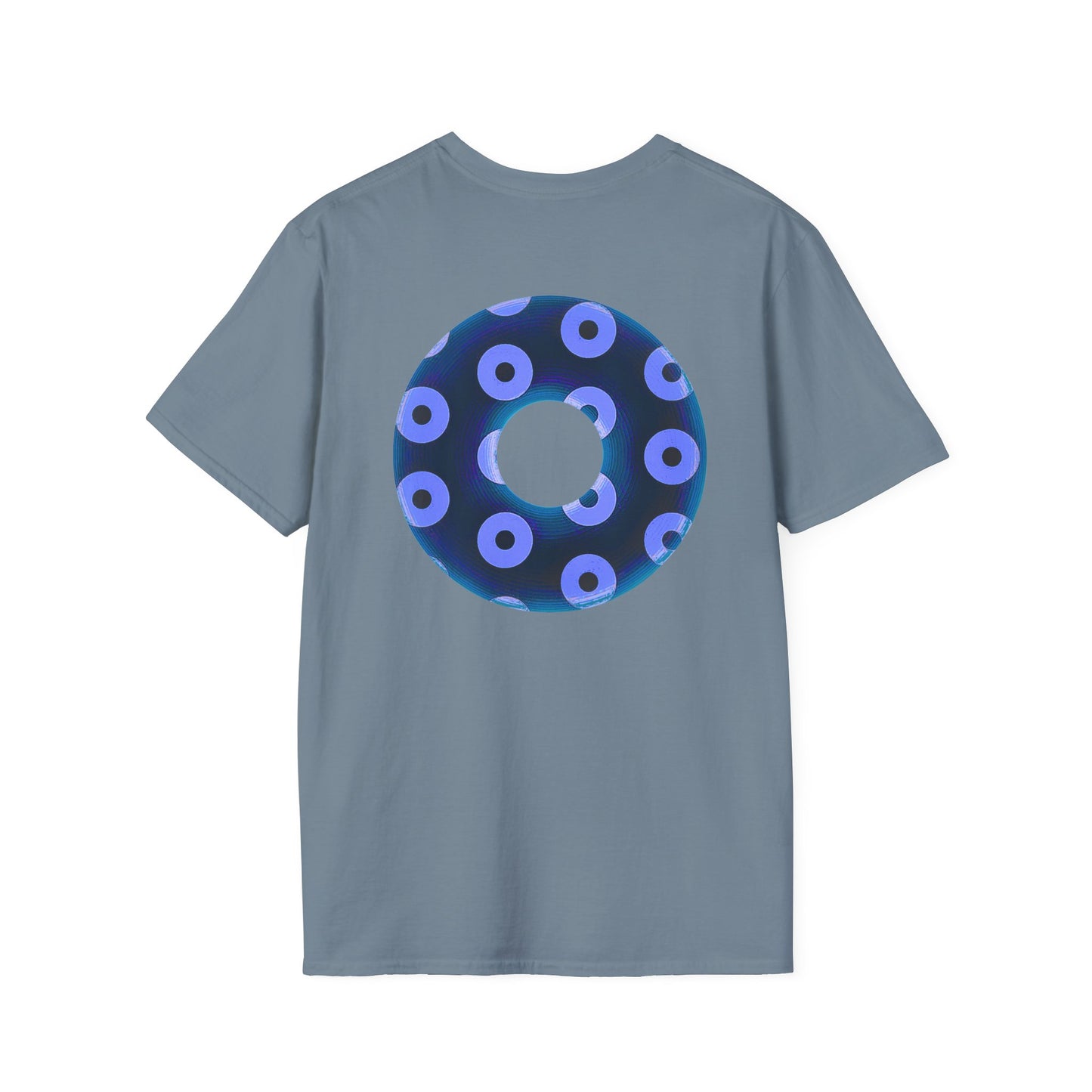 Plain Donuts/Unisex Soft-Style - "Plain Blimpy Paradoxical Donuts" - dark blue/Caroline blue donuts