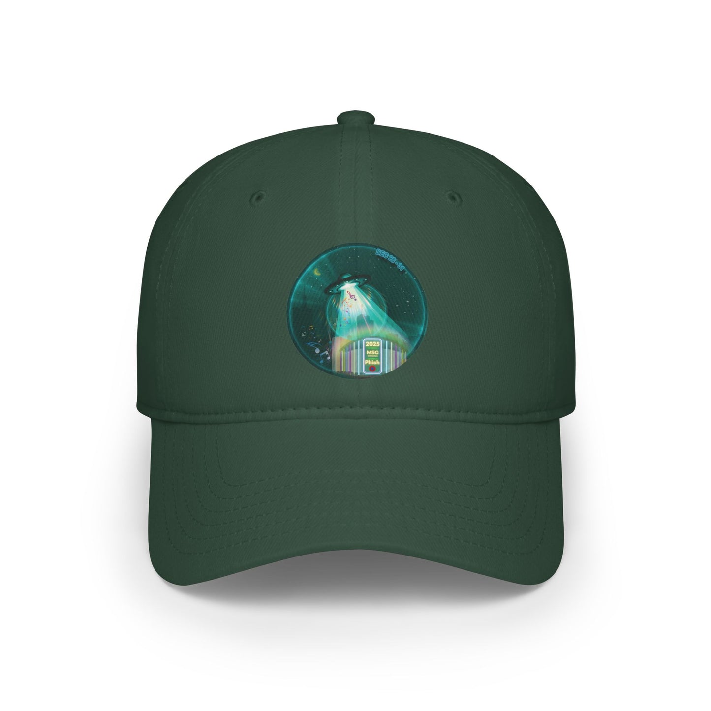 Lumpy Donut Baseball Cap - "Secret Ingredient in the Cap? MSG" - vivid teal donut w/