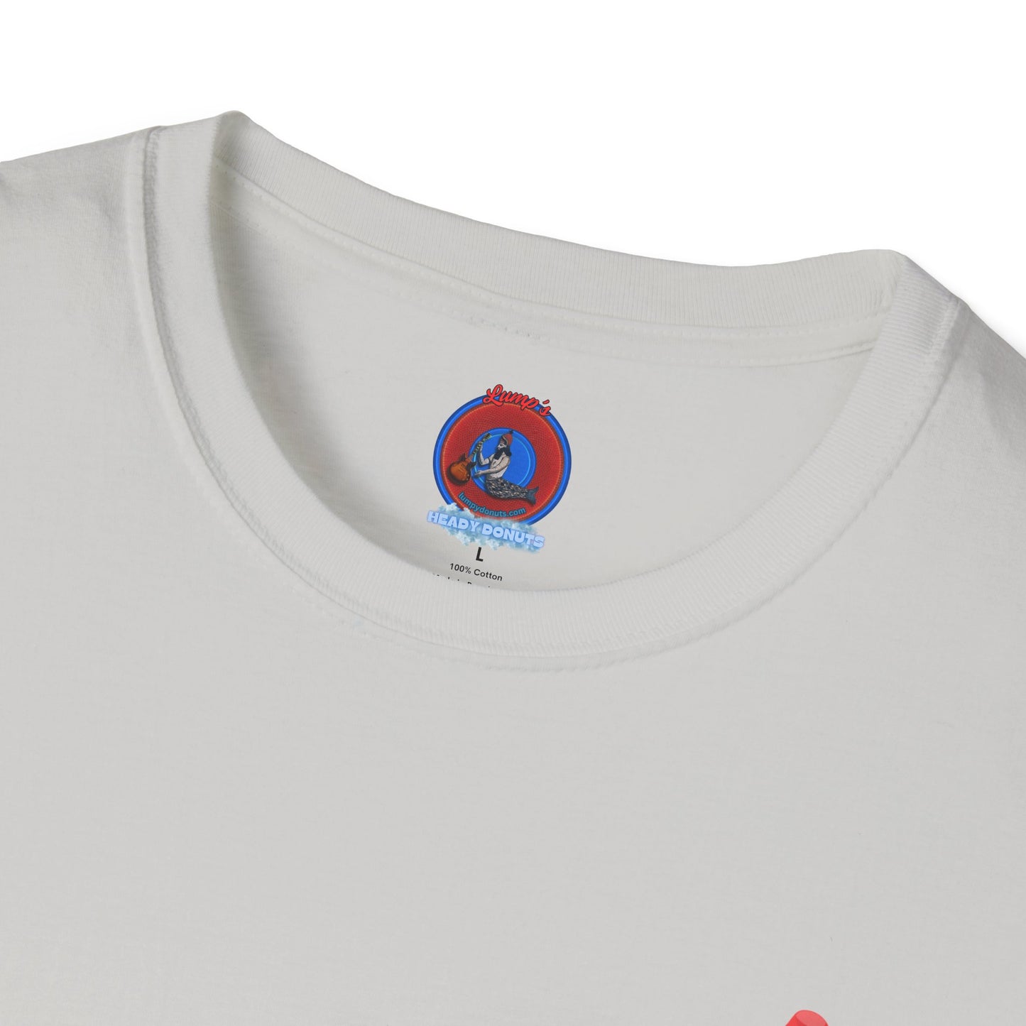 Classic Donut Tee - Unisex Soft-Style - "Blow this Popsicle Stand" - red/blue/cream - bomb pop
