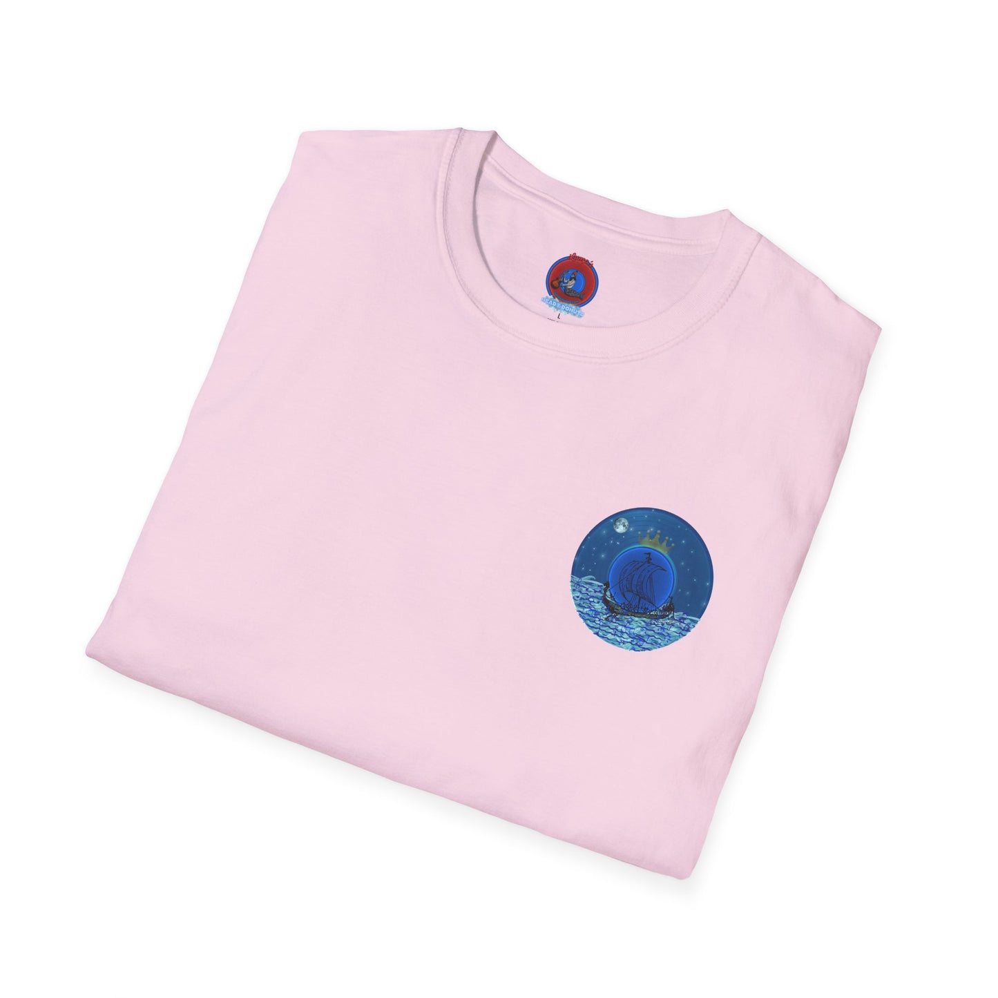 Classic Donut Tee - Unisex Soft-Style - "Stately Donut of the Prince" - series 1.0  - blue donut