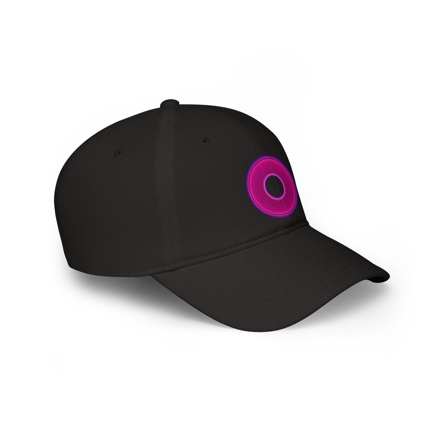 Lumpy Donut Baseball Cap - "Plain [Mary] Jane" - vivid magenta donut w/