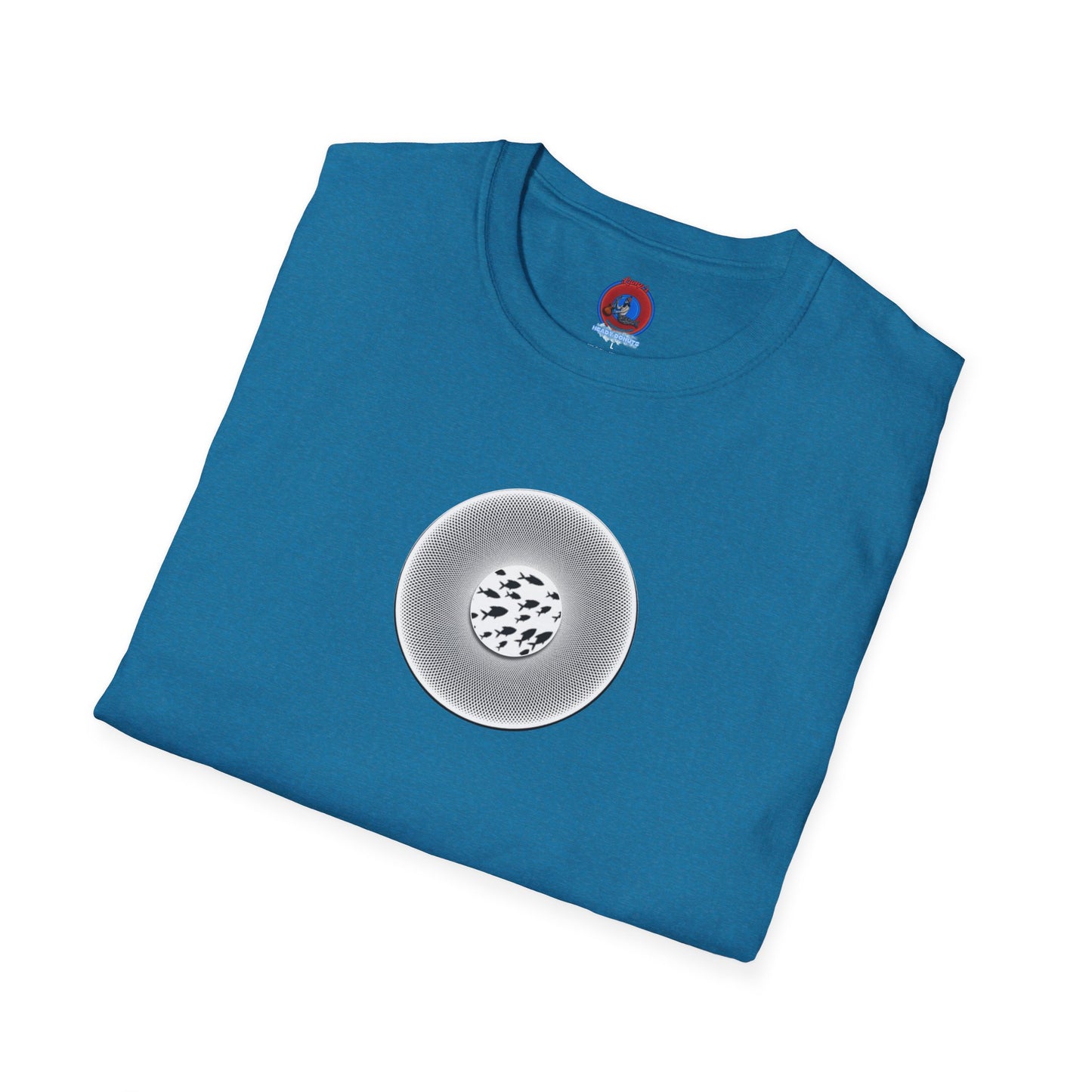 Classic Donut Tee - Unisex Soft-Style - "If I'm Swimming By" - variant 1 - white - textured donut