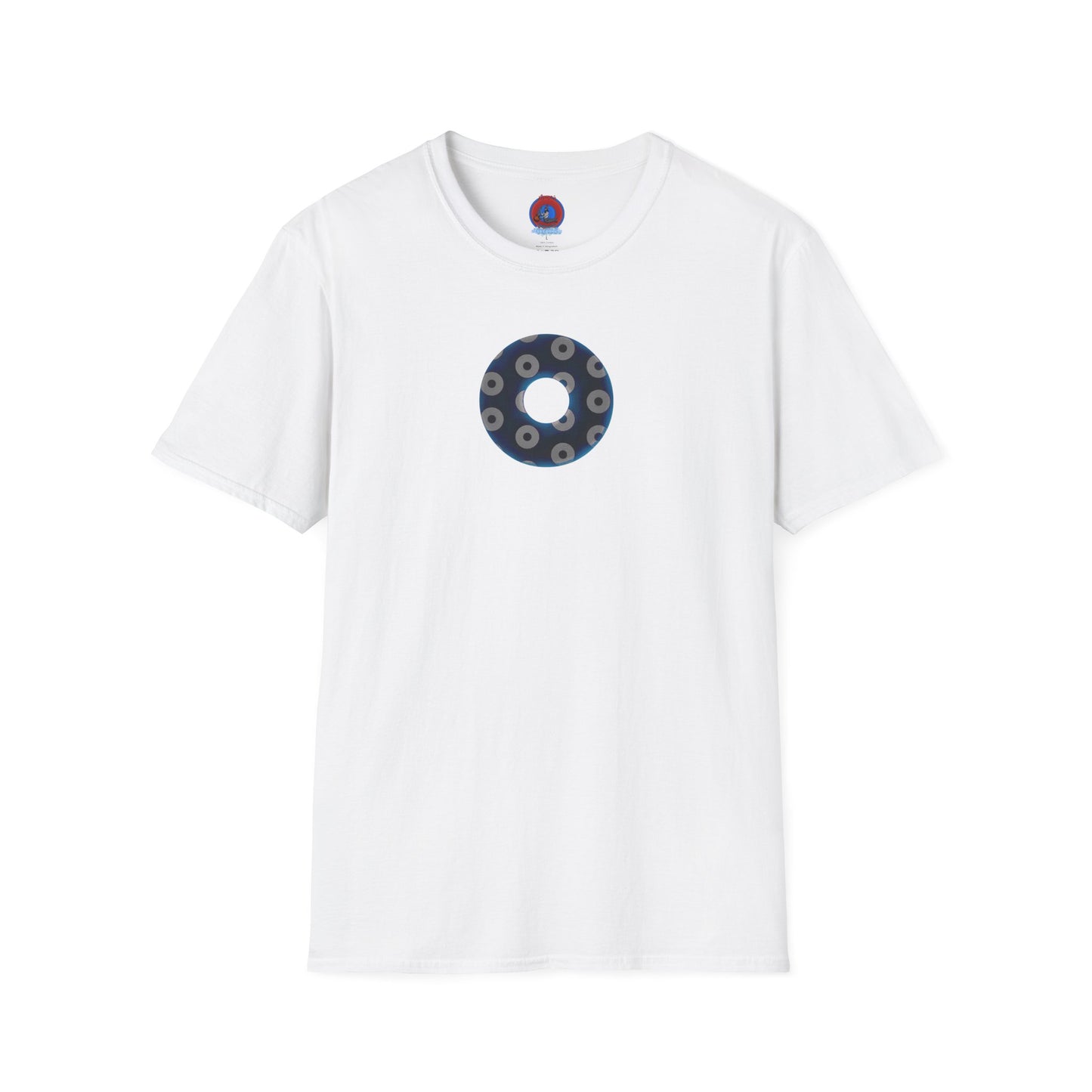 Plain Donuts/Unisex Soft-Style - "Plain Blimpy Paradoxical Donuts" - dark blue/off-white donuts