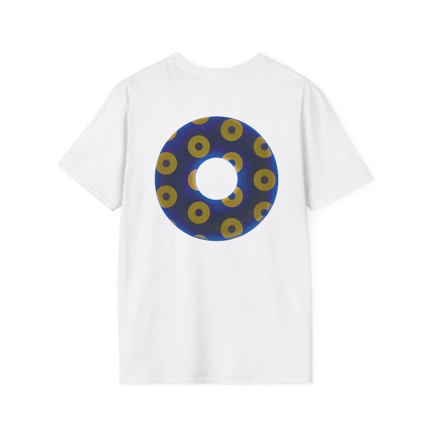 Plain Donuts/Unisex Soft-Style - "Plain Blimpy Paradoxical Donuts" - dark royal blue/yellow donuts