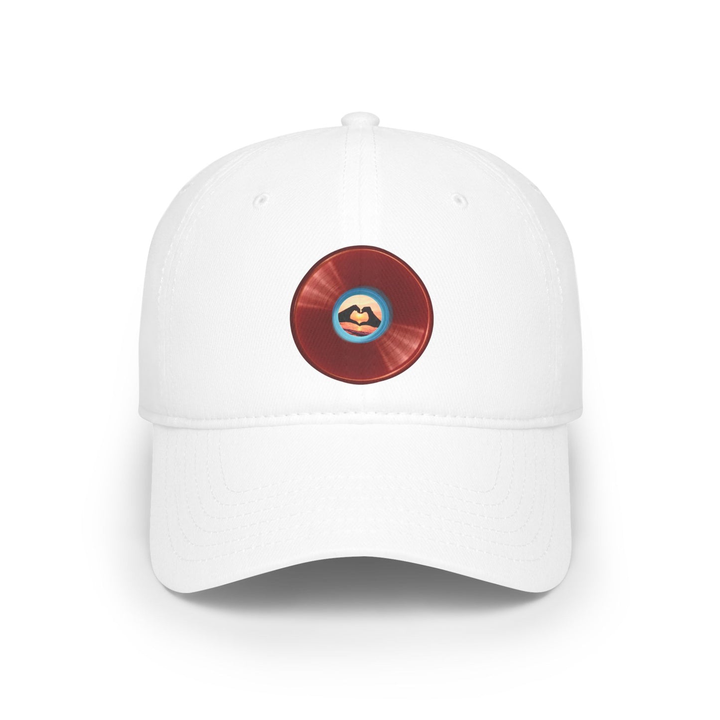 Lumpy Donut Baseball Cap - "Waste of a Perfectly Good Baseball Cap" - variant 1 - vivid red donut w/