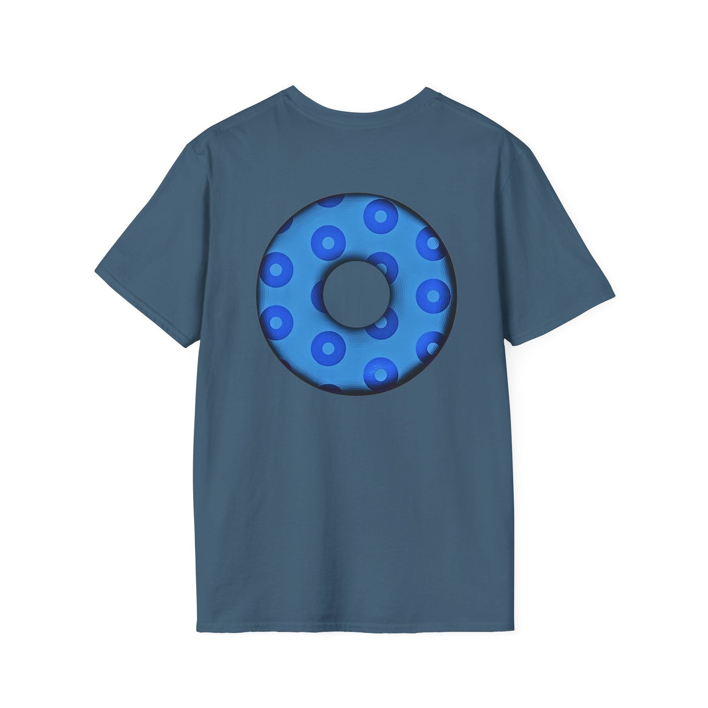 Plain Donuts/Unisex Soft-Style - "Plain Blimpy Paradoxical Donuts" - blue/light blue donuts