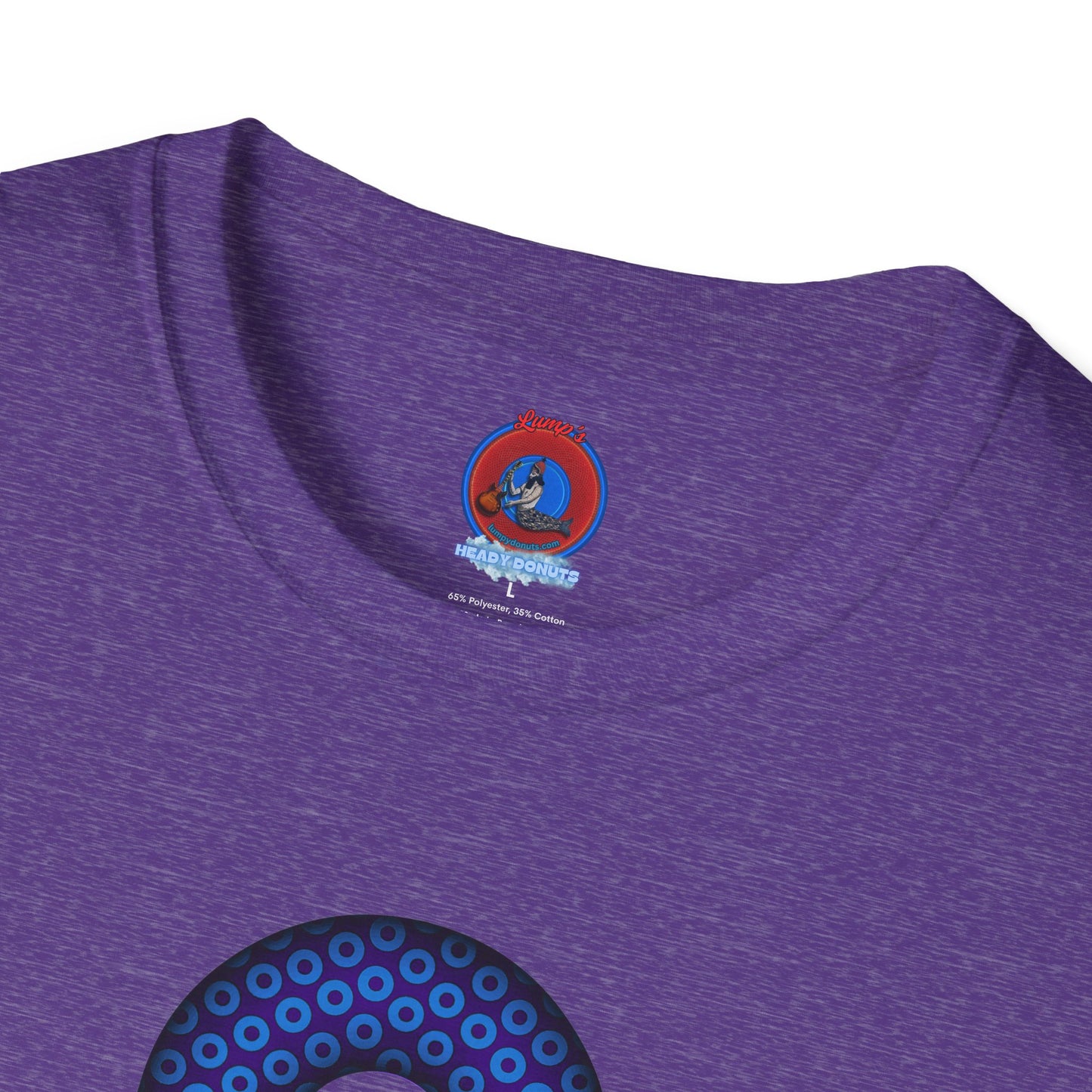 Plain Donuts/Unisex Soft-Style - "Plain Paradoxical Grided Donuts" - light blue/purple donuts