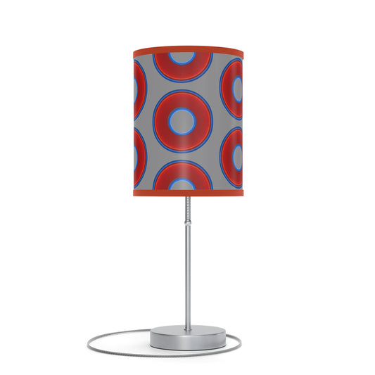 Lumpy Accent Lamps - red vivid donuts w/gray background
