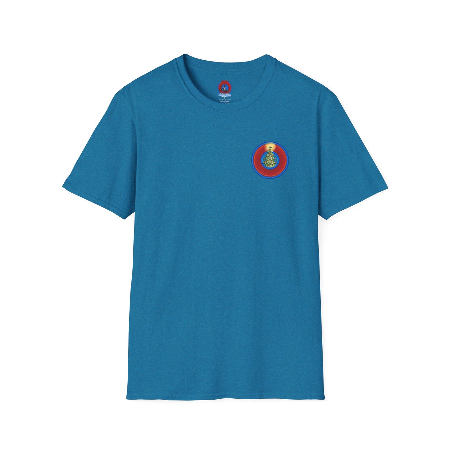 Classic Donut Tee - Unisex Soft-Style - "It's Always Phishmas in Philly" - rustic red/blue donut