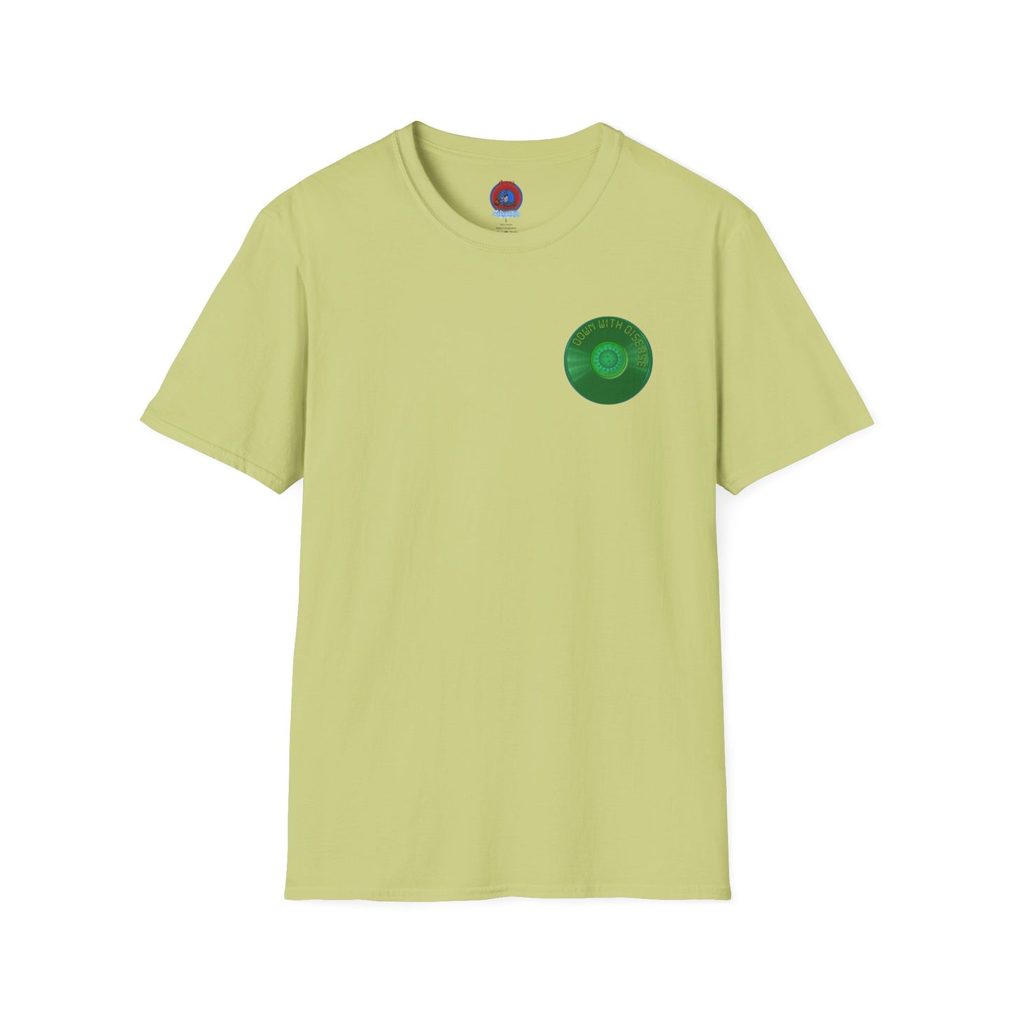 Classic Donut Tee - Unisex Soft-Style - "Down with this Donut Tee" - green donut