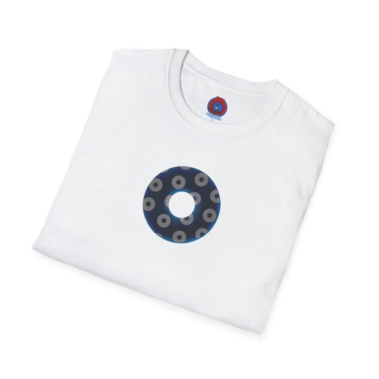 Plain Donuts/Unisex Soft-Style - "Plain Blimpy Paradoxical Donuts" - dark blue/off-white donuts