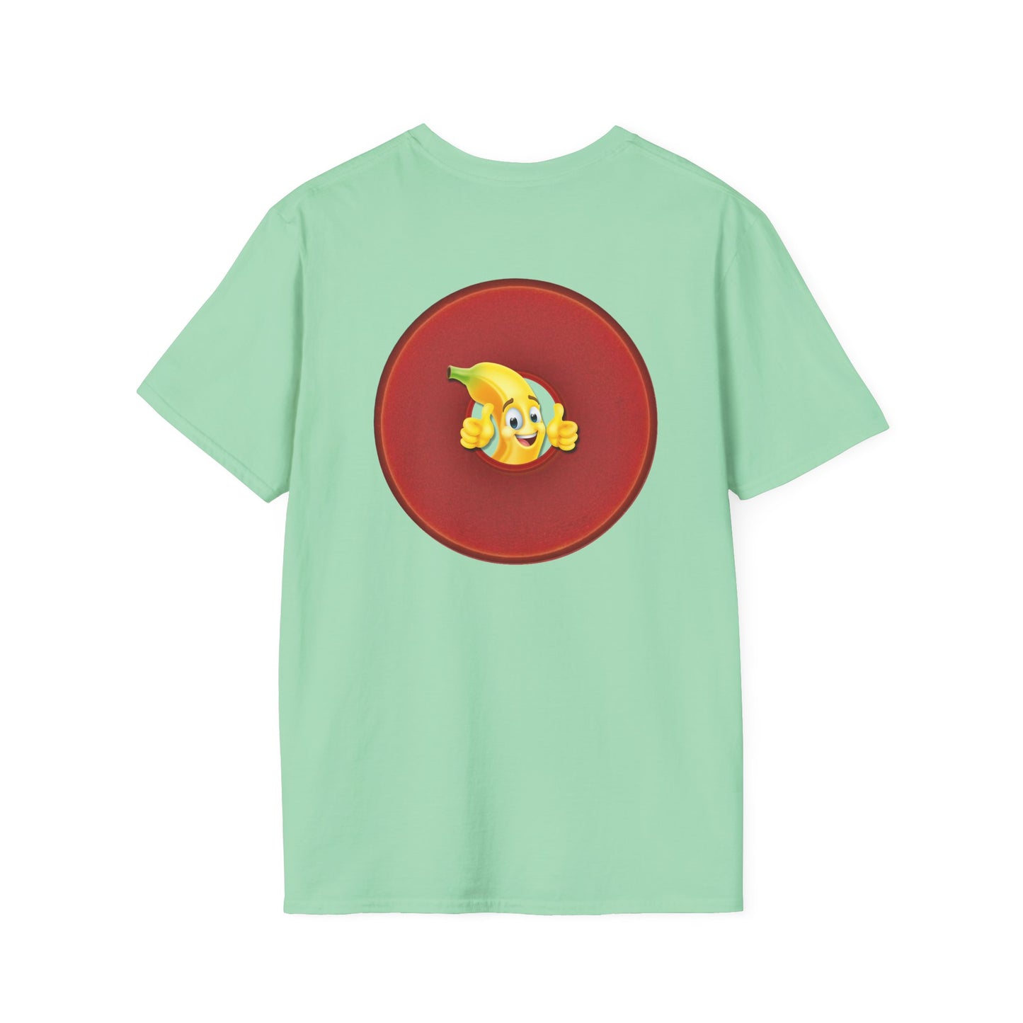 Classic Donut Tee - Unisex Soft-Style - "Dis' sheet, it's bananas!" - series 1.0 - variant 2 - red donut