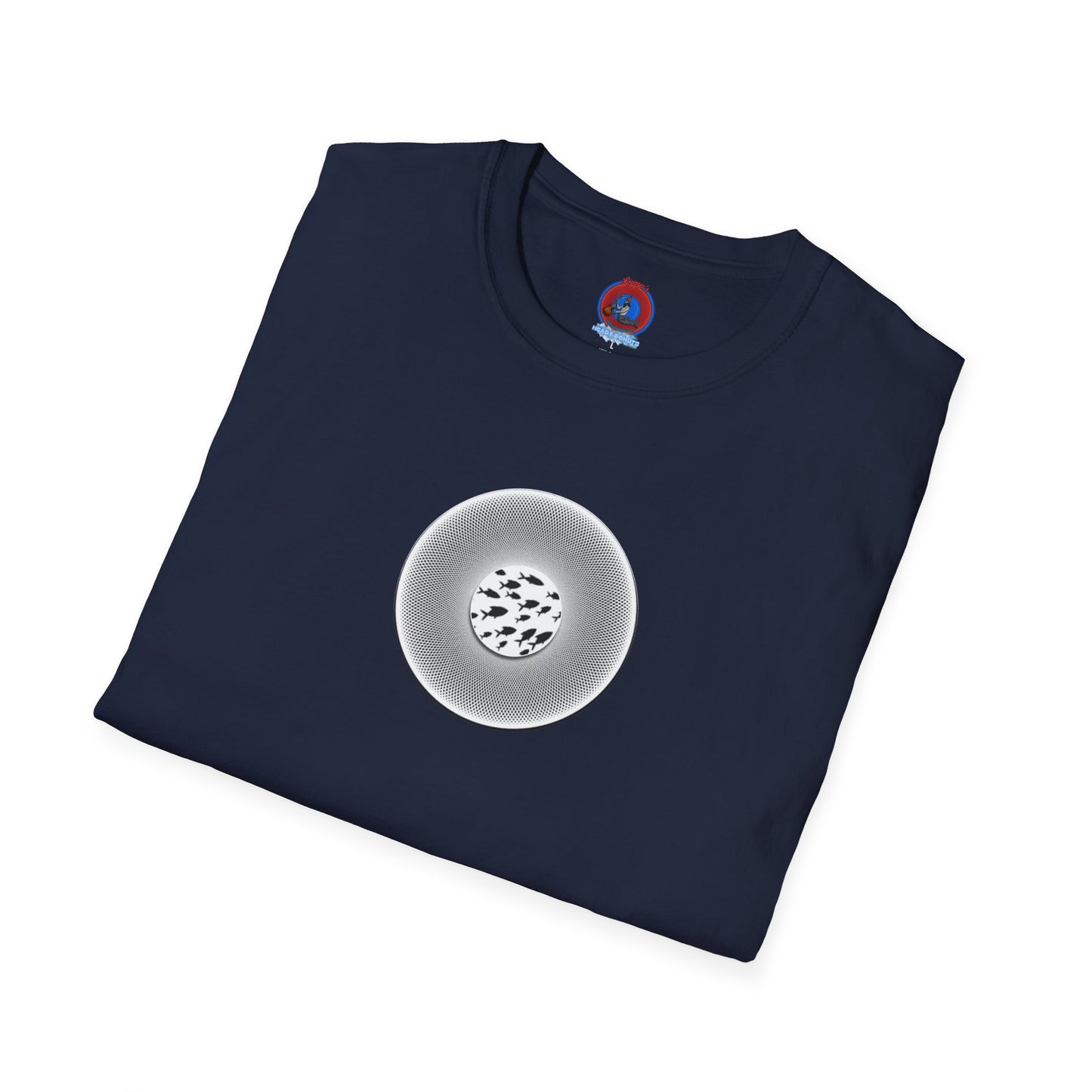 Classic Donut Tee - Unisex Soft-Style - "If I'm Swimming By" - variant 1 - white - textured donut