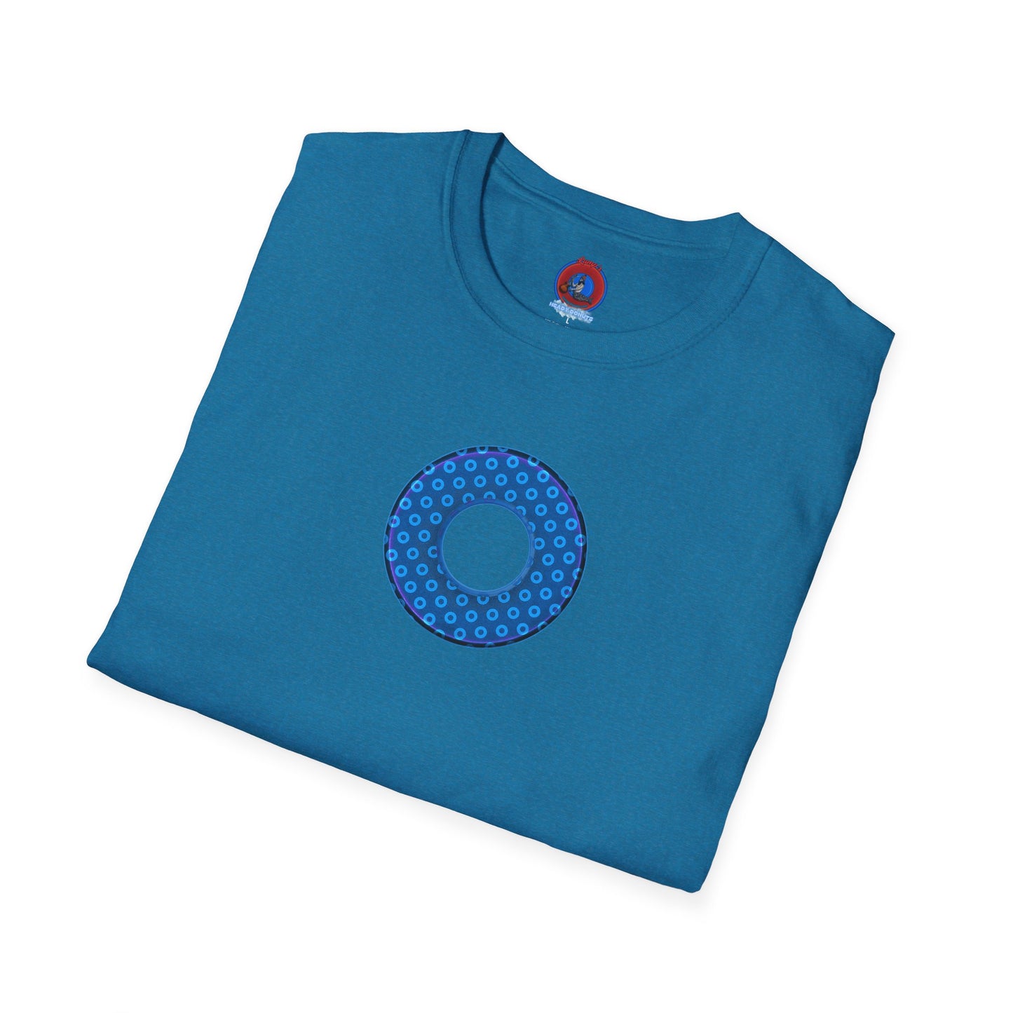 Plain Donuts/Unisex Soft-Style - "Plain Electric Paradoxical Donuts" - sky blue/dark blue donuts