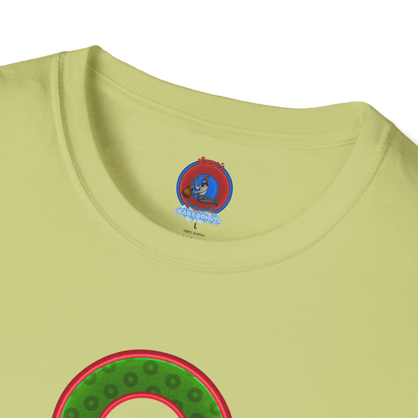 Plain Donuts/Unisex Soft-Style - "Plain Wide Mouthed Paradoxical Donuts" - Irish green/red donuts