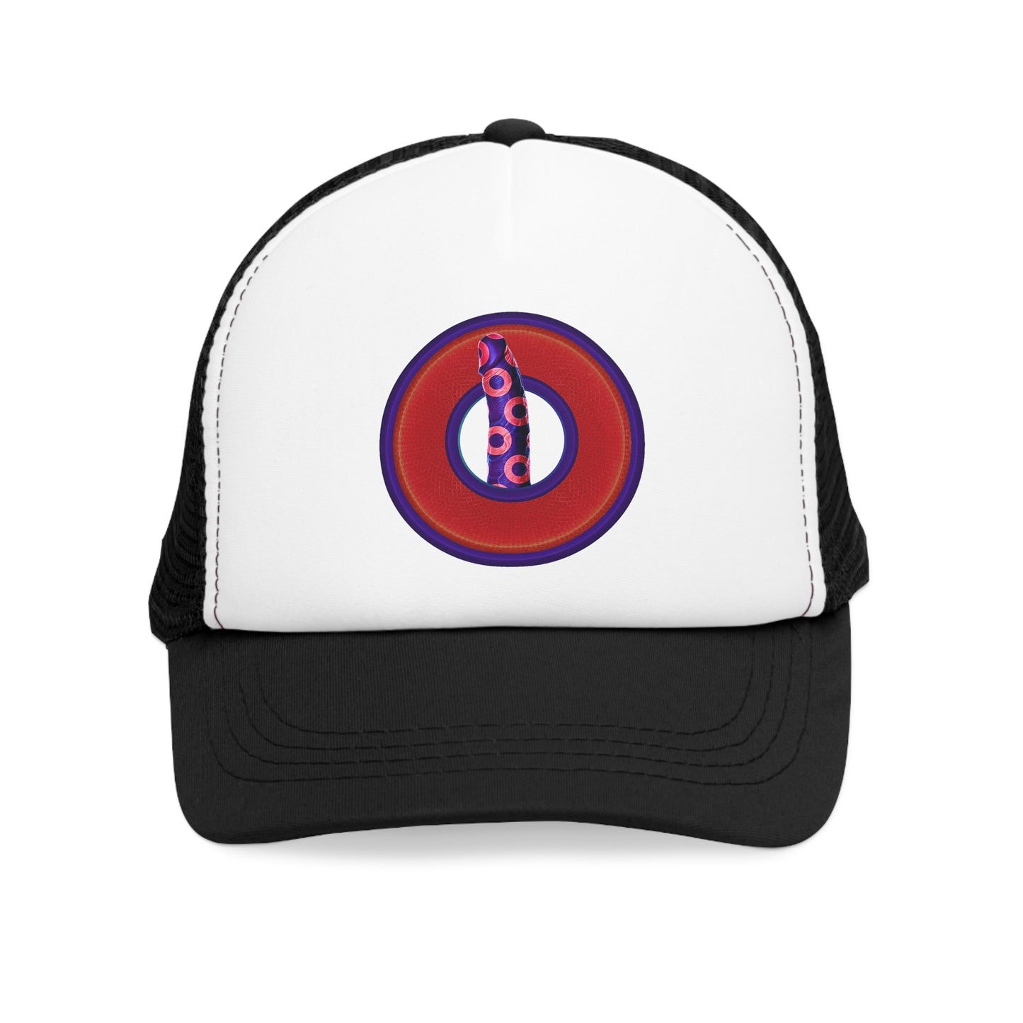 Lumpy Trucker Hat - "Dick's Phavorite Plavor" - variant 2 - red traditional donut
