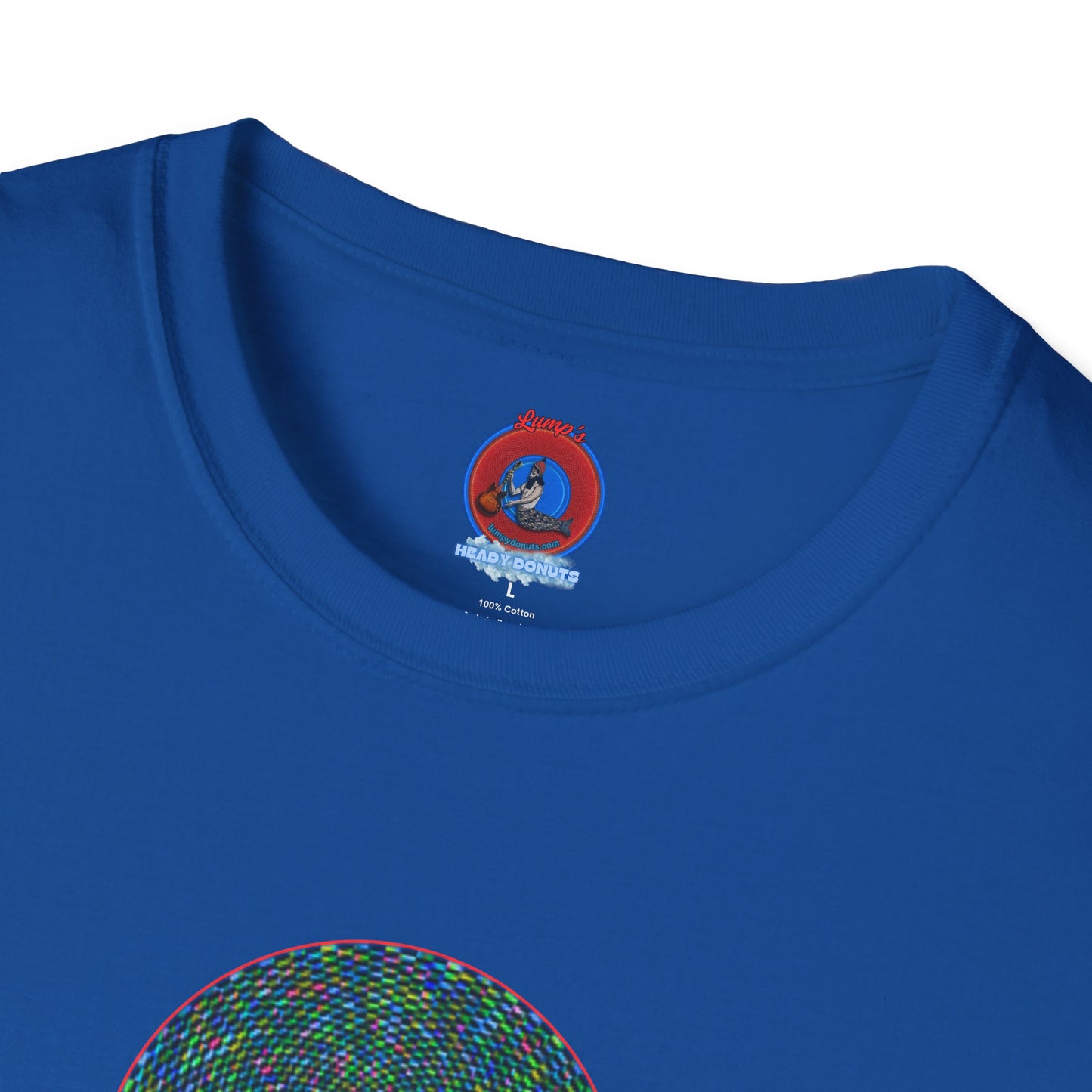 Donut Classic Donut Tee - Unisex Soft-Style - "The Pixilated Donut" - series 1.0 - multi-color donut