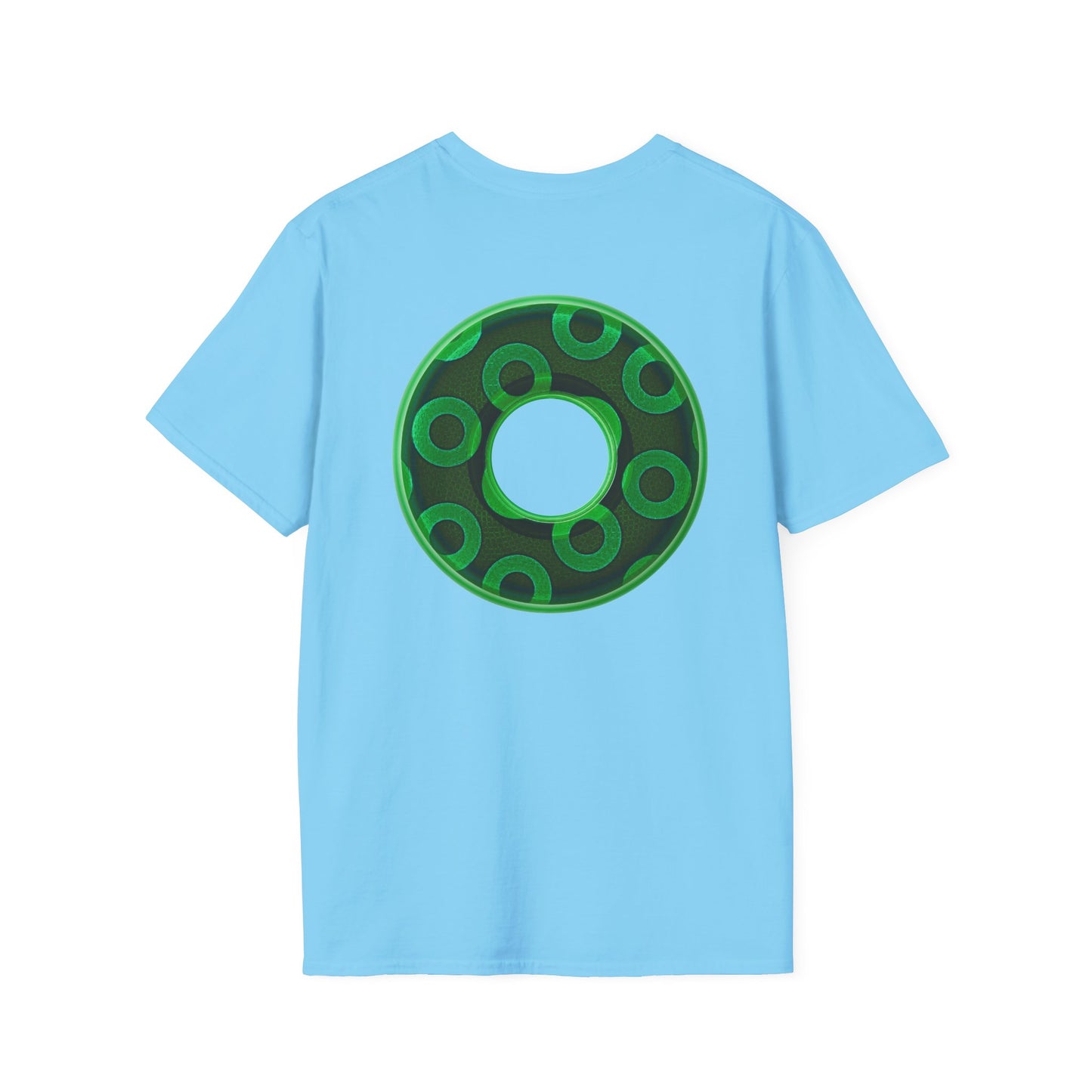 Plain Donuts/Unisex Soft-Style - "Plain Rustic Paradoxical Donuts" - light green/dark green donuts