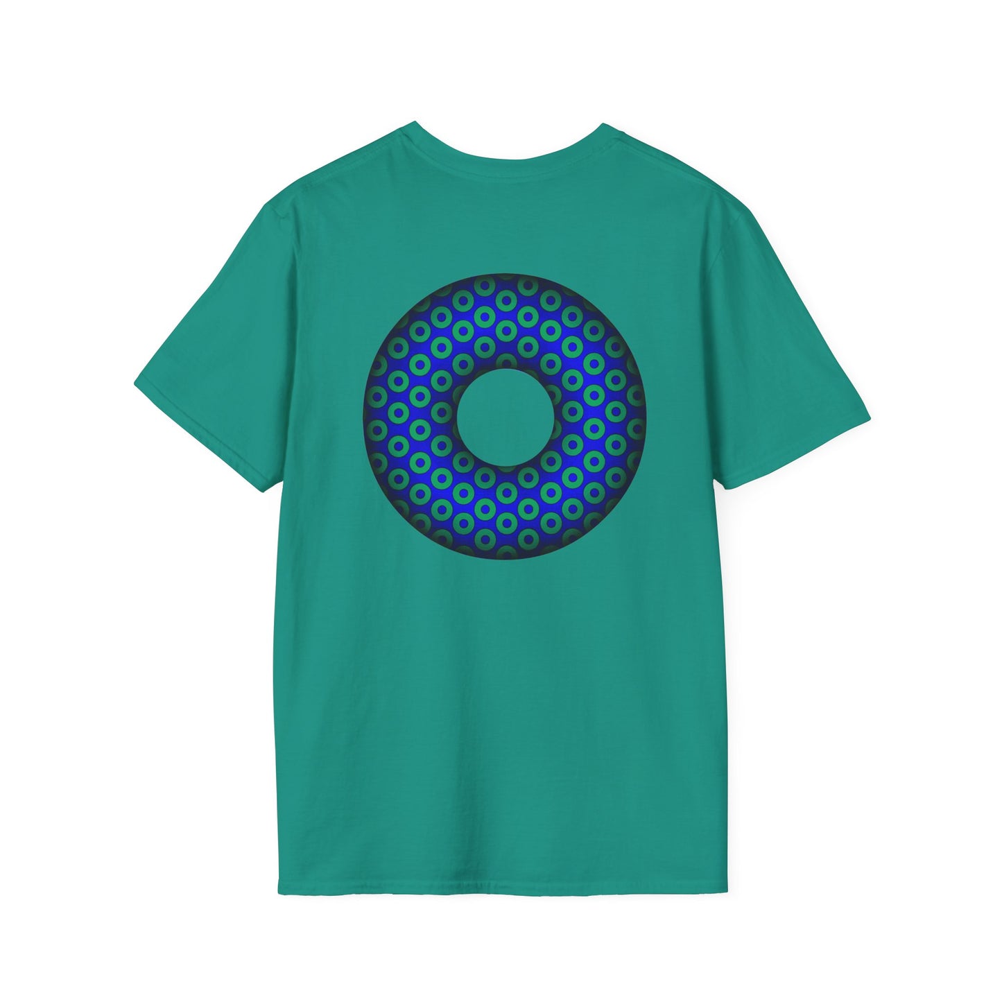 Plain Donuts/Unisex Soft-Style - "Plain Paradoxical Grided Donuts" - light green/blue donuts