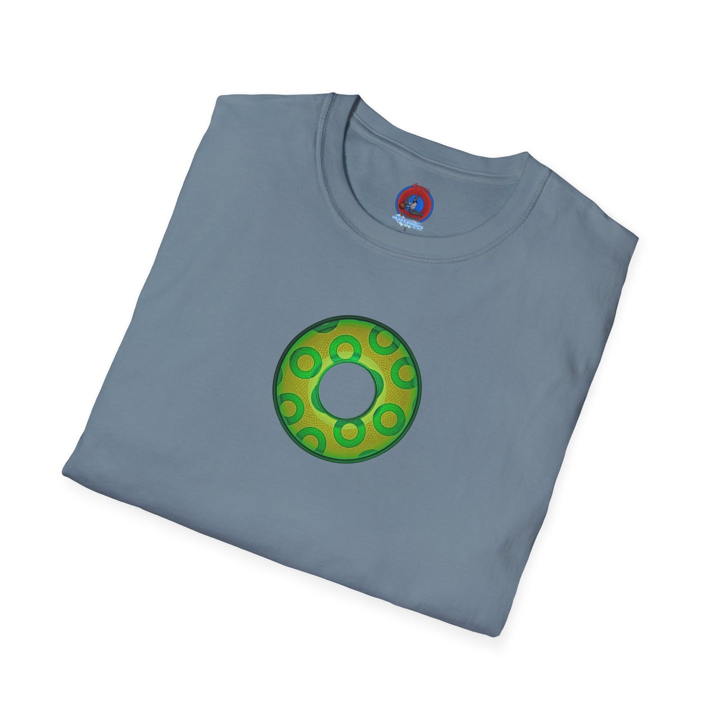 Plain Donuts/Unisex Soft-Style - "Plain Rustic Paradoxical Donuts" - gold/light green donuts