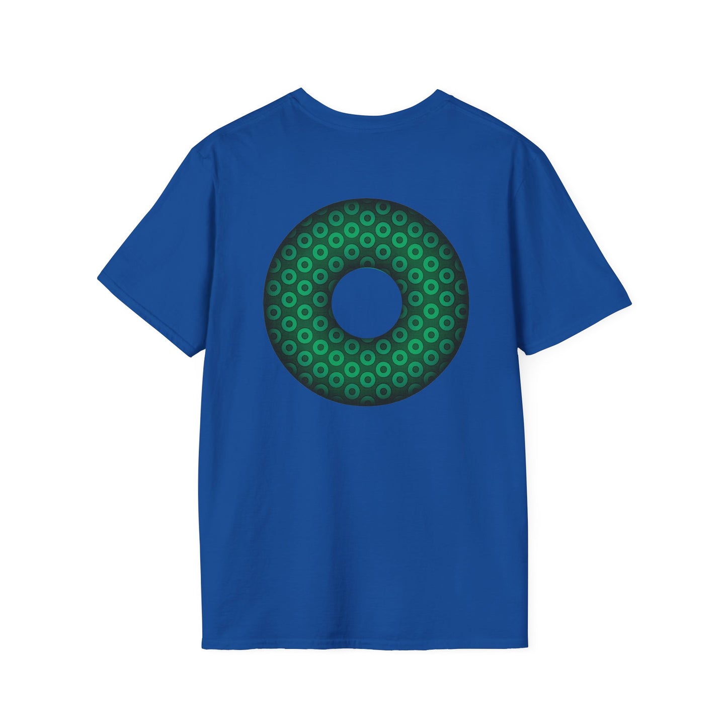 Plain Donuts/Unisex Soft-Style - "Plain Paradoxical Grided Donuts" - green/dark green donuts