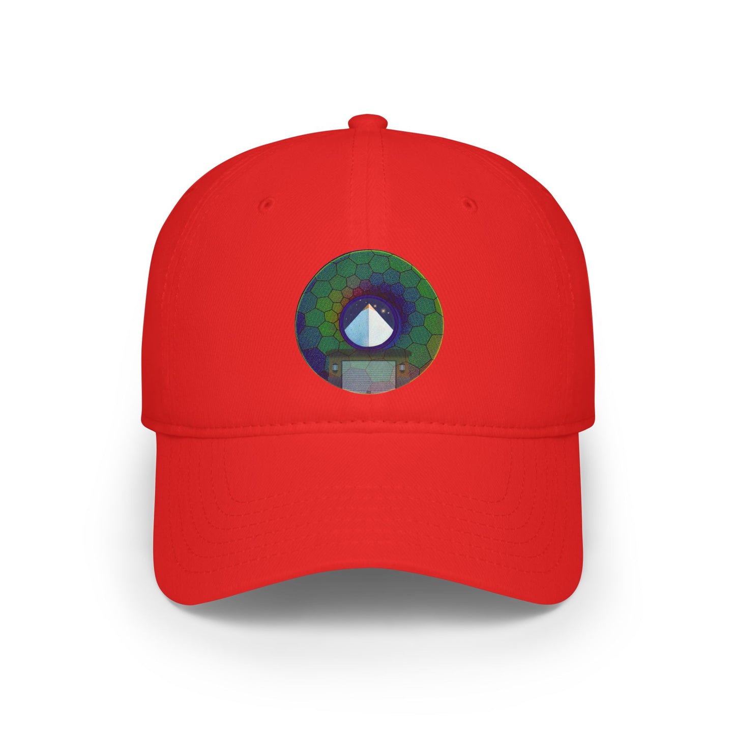 Lumpy Donut Baseball Cap - "Limestone Donut Caps So Large" - variant 8 - green hexadonut w/