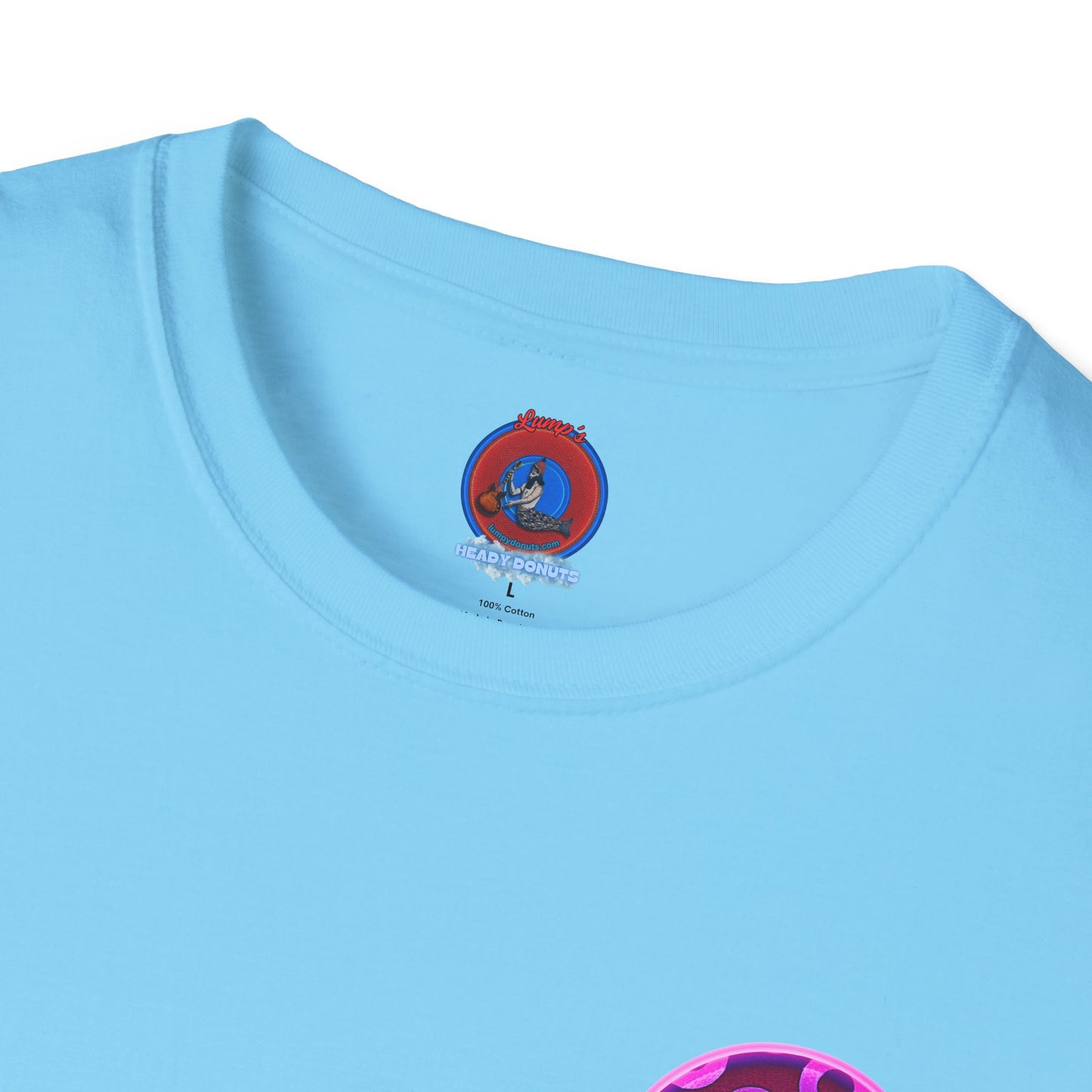 Classic Donut Tee - Unisex Soft-Style - "It's Ice Cream Popsicles - YEMSG Donut" - purple/magenta paradox donut - variant 1