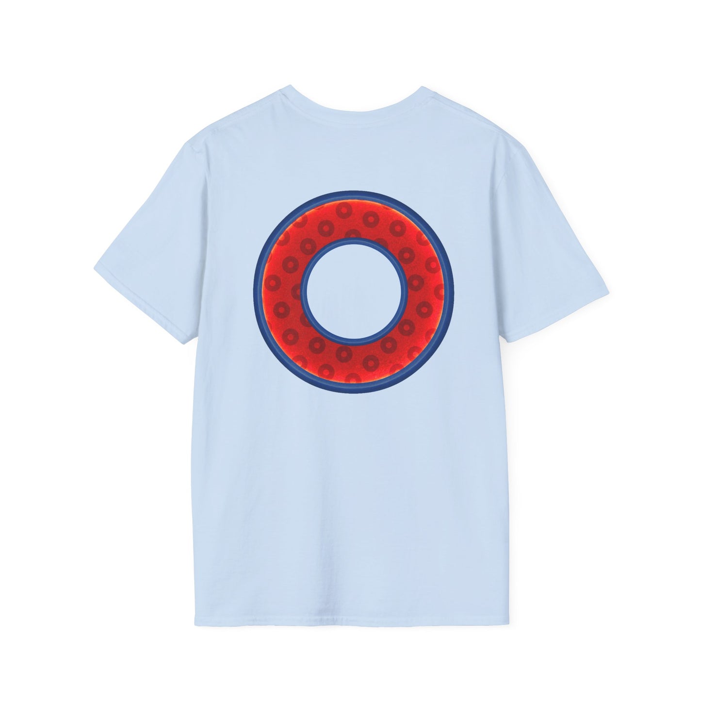 Plain Donuts/Unisex Soft-Style - "Plain Wide Mouthed Paradoxical Donuts" - red/dark blue donuts