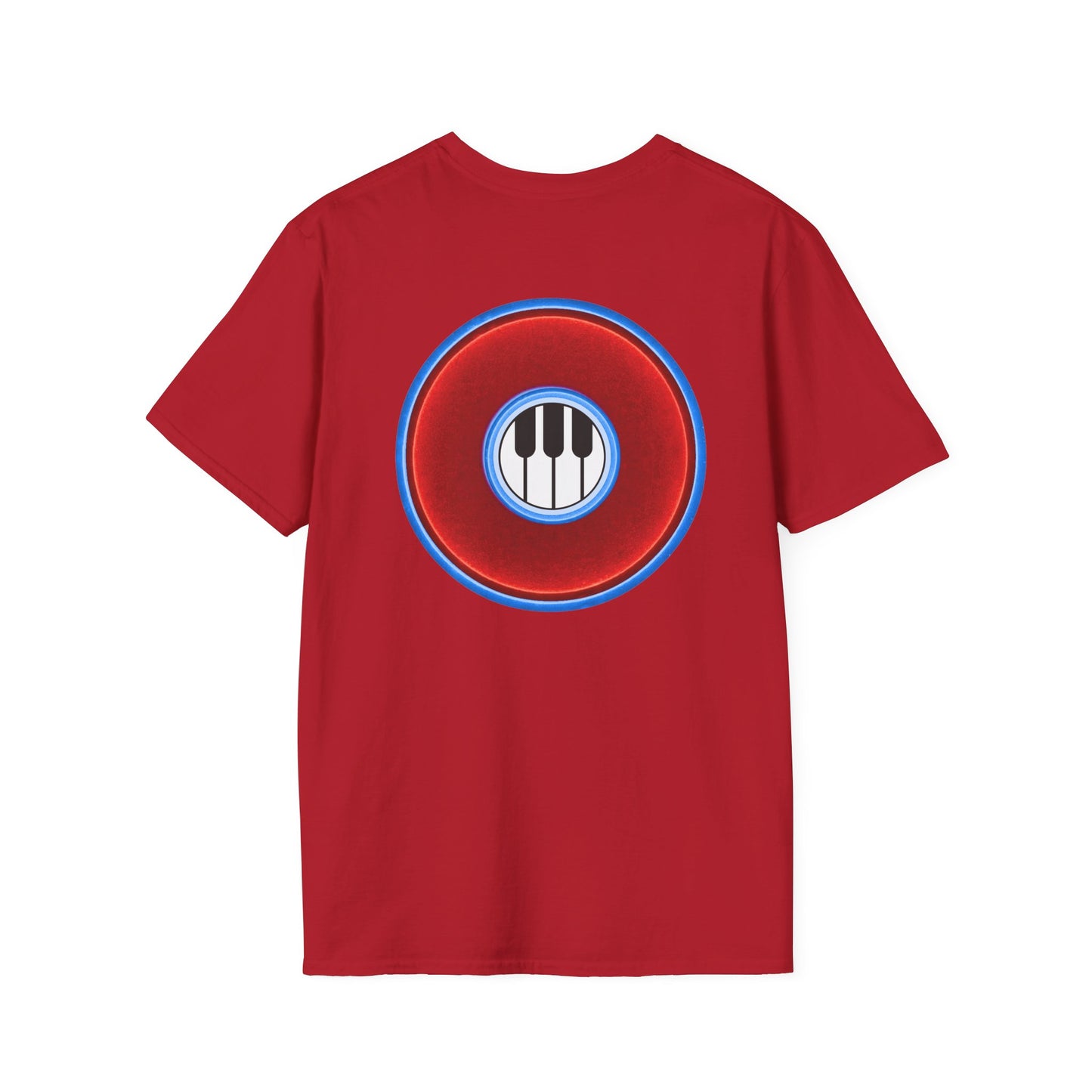 Classic Donut Tee - Unisex Soft-Style - "Rage Side Donut" - vivid red donut - variant 1