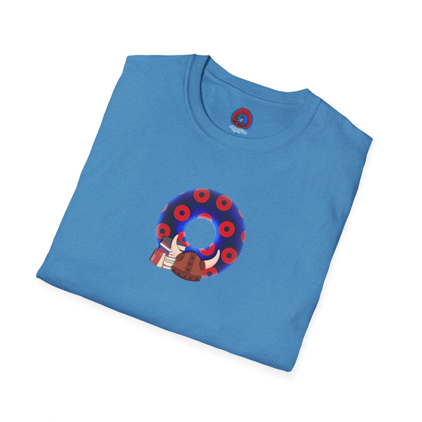 Classic Donut Tee - Unisex Soft-Style - "El Fuego Donut" - paradoxical blue/red donut