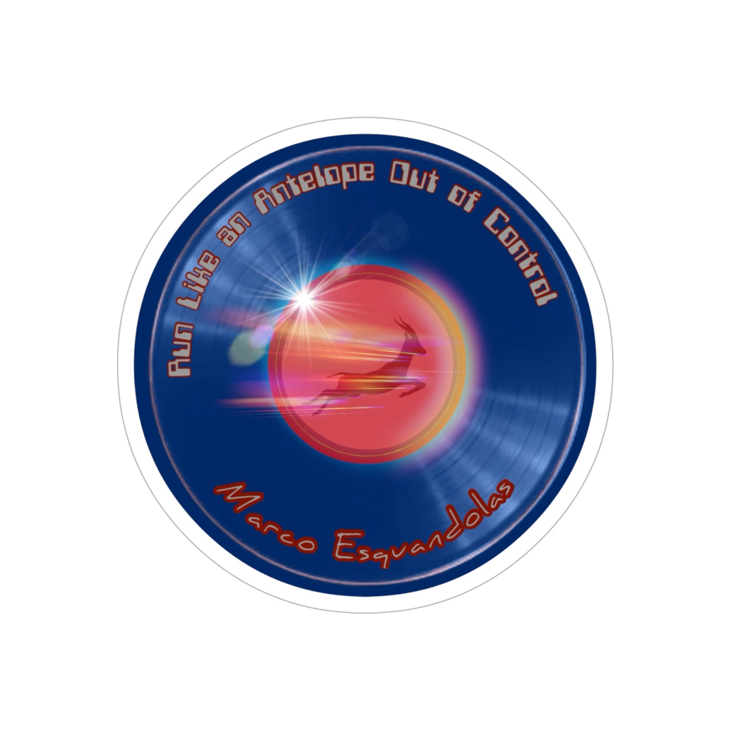 Donut Bumper/Outdoor Sticker - "Marco's Preferred Donut" - series 1.0 -blue donut - [Die-Cut] 6"x 6"