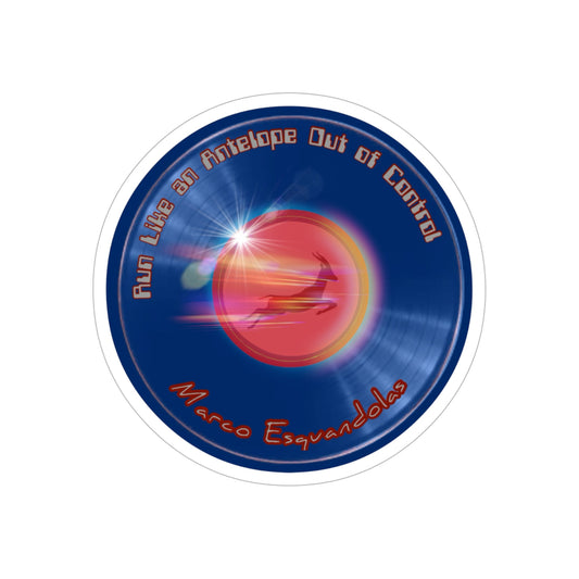 Donut Bumper/Outdoor Sticker - "Marco's Preferred Donut" - series 1.0 -blue donut - [Die-Cut] 6"x 6"