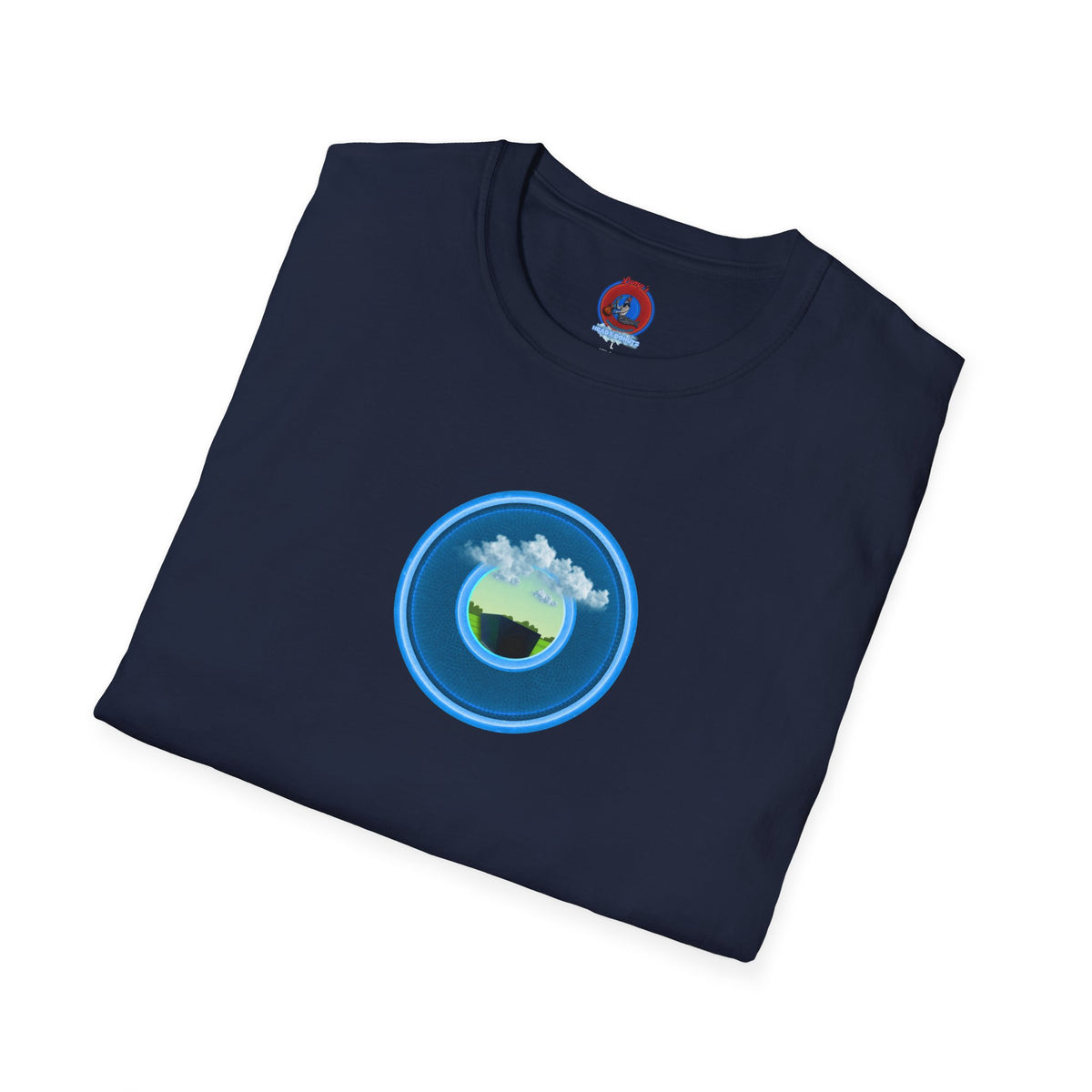 Classic Donut Tee - Unisex Soft-Style - "Got Rhombus?" - series 1.0  - variant 1 - blue/blue donut