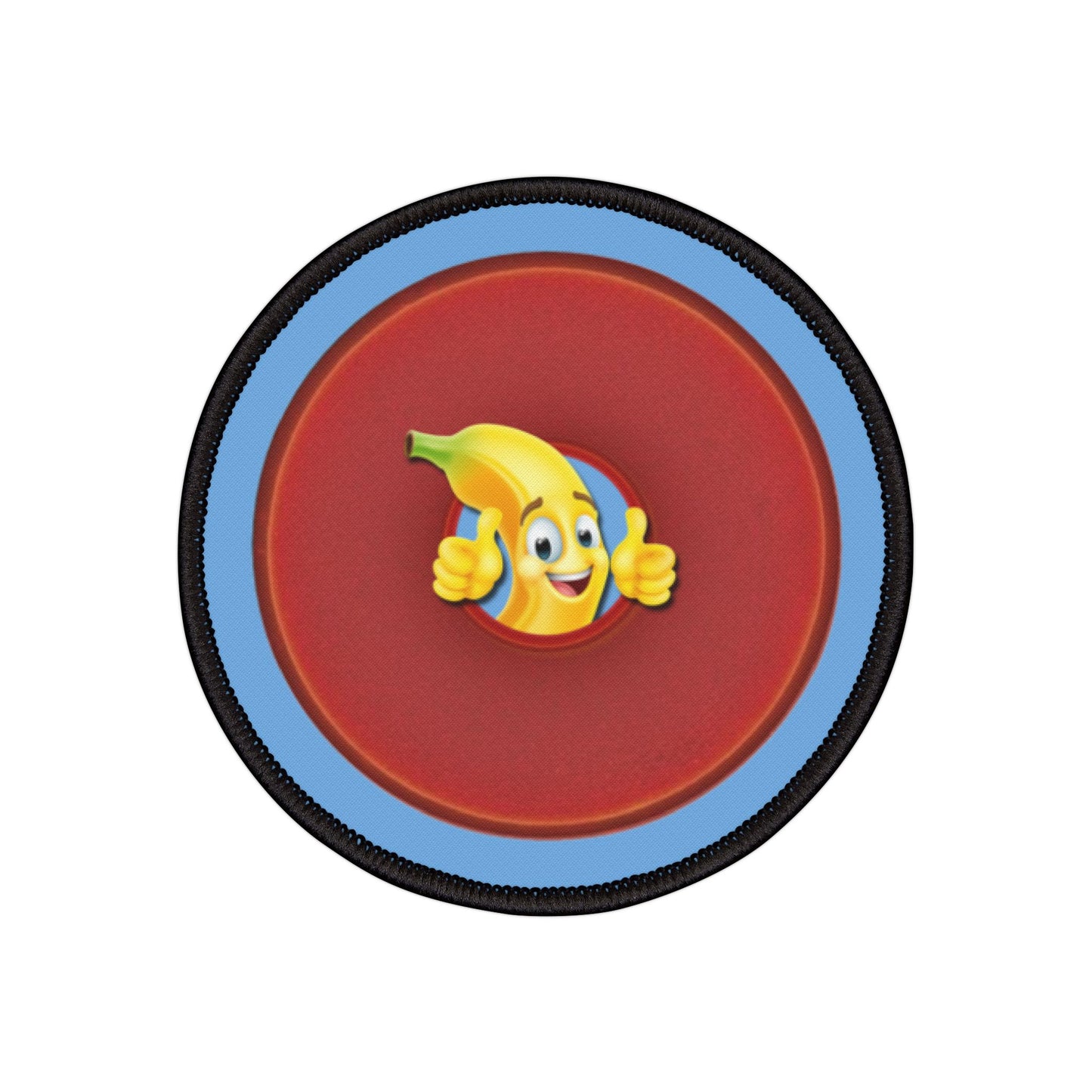 Iron-On Donut Patch - "Dis Sheet, it's Bananas" - variant 4 - red donut