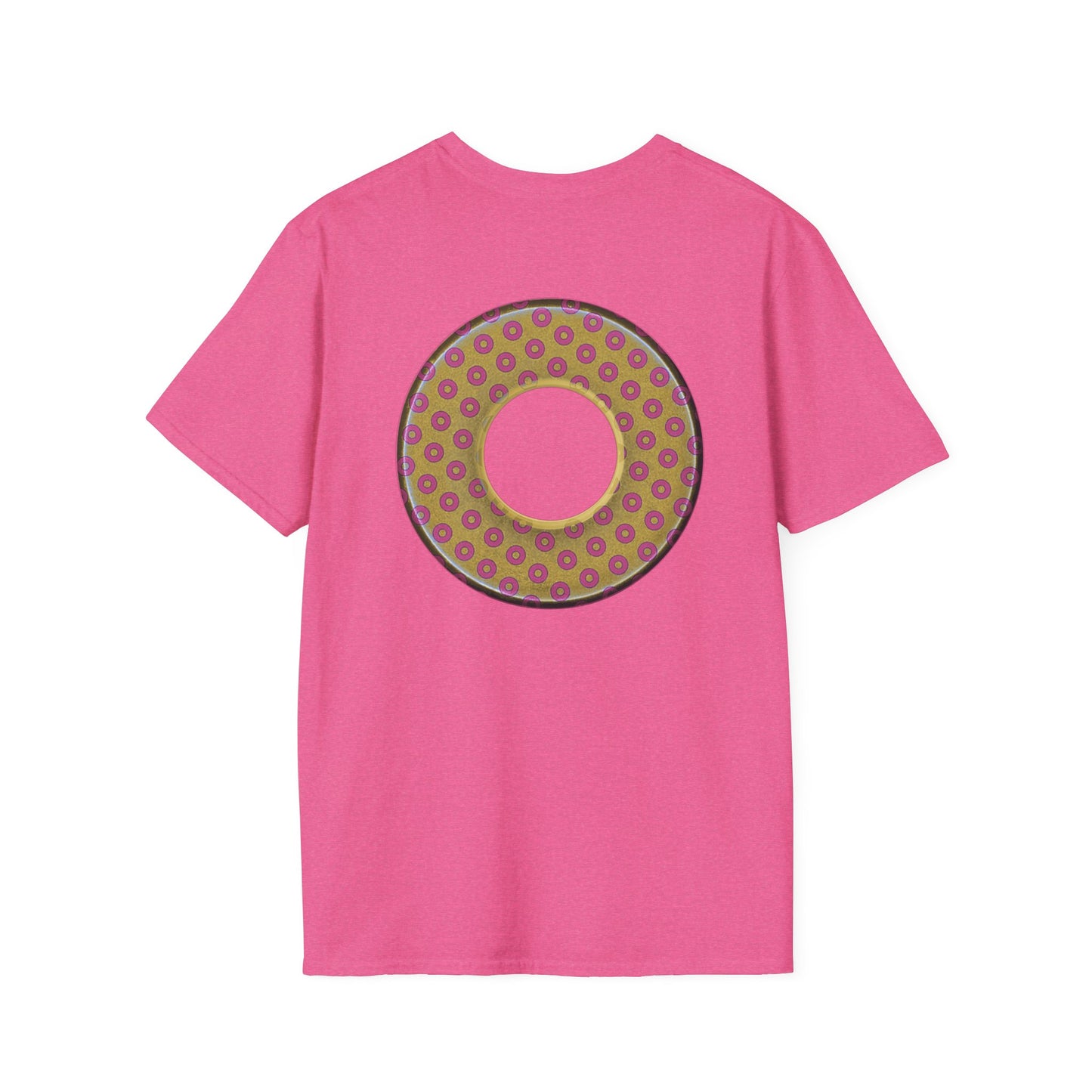 Plain Donuts/Unisex Soft-Style - "Plain Electric Paradoxical Donuts" - gold/pink donuts
