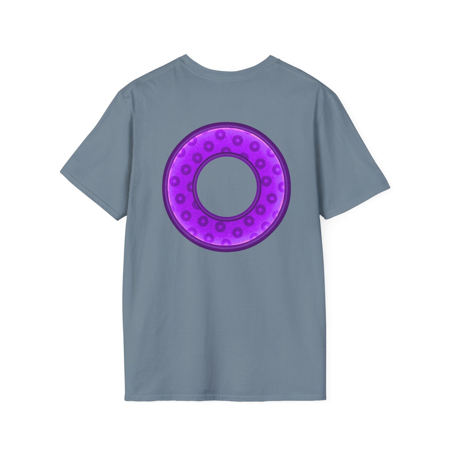 Plain Donuts/Unisex Soft-Style - "Plain Wide Mouthed Paradoxical Donuts" - bright purple/dark purple donuts