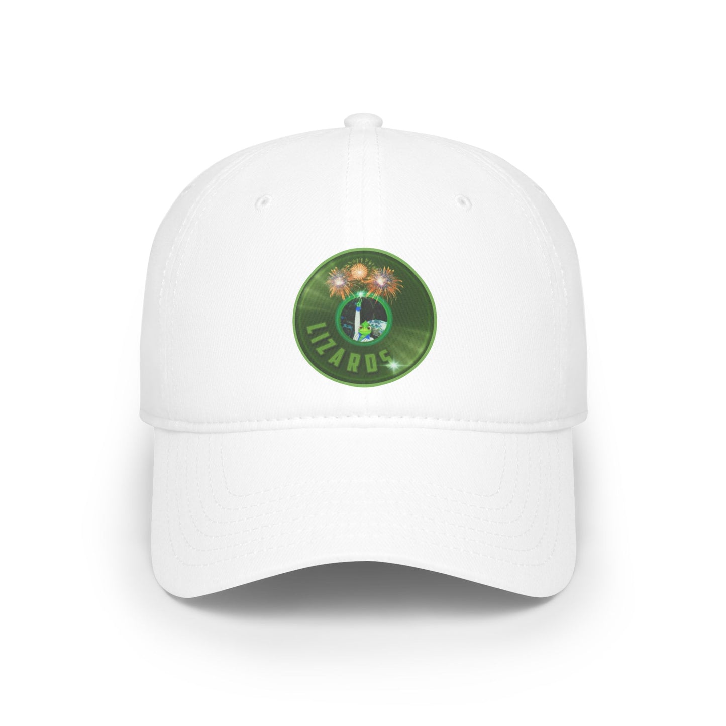 Lumpy Donut Baseball Cap - "Rutherford's Staying Alive Donut Cap" - variant 1 vivid green record donut w/