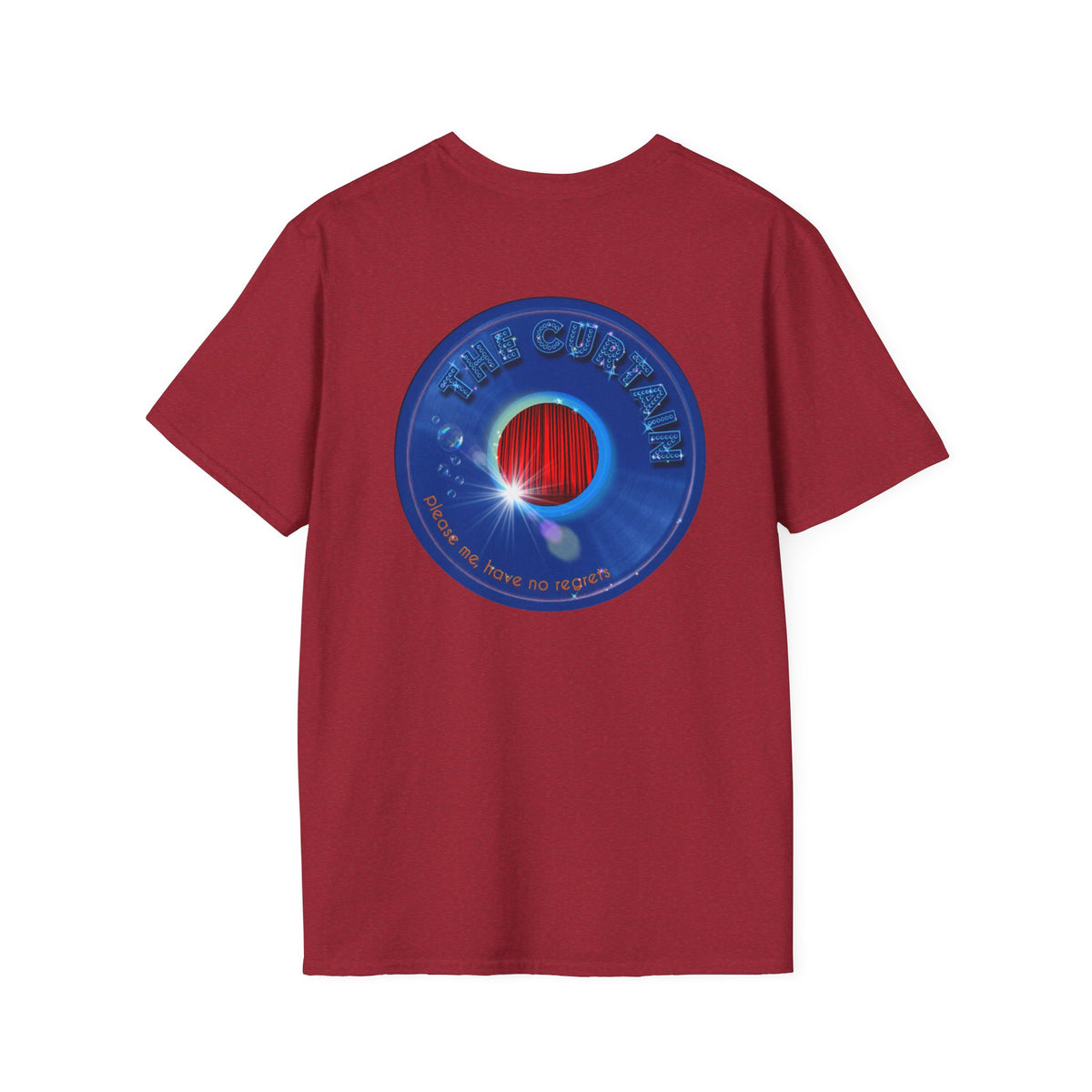 Classic Donut Tee - Unisex Soft-Style - "The Donut Without" - series 1.0  - variant 1 - vivid blue record donut