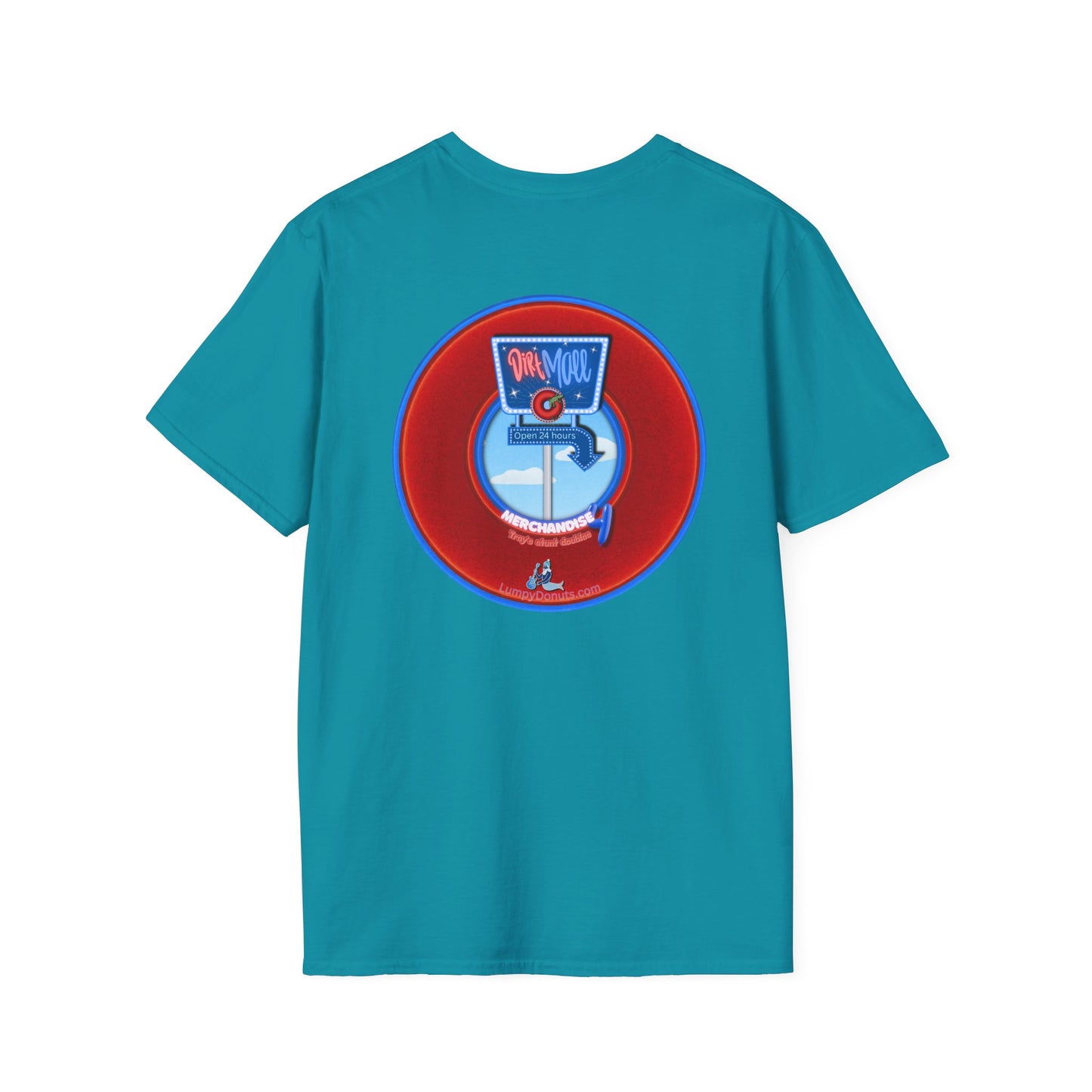Classic Donut Tee - Unisex Soft-Style - "3rd Nipple Donut Tee" - vivid red dirt mall donut
