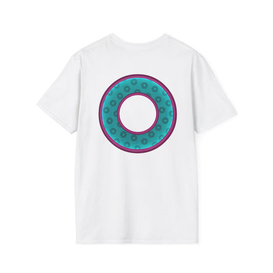 Plain Donuts/Unisex Soft-Style - "Plain Wide Mouthed Paradoxical Donuts" - teal/purple donuts