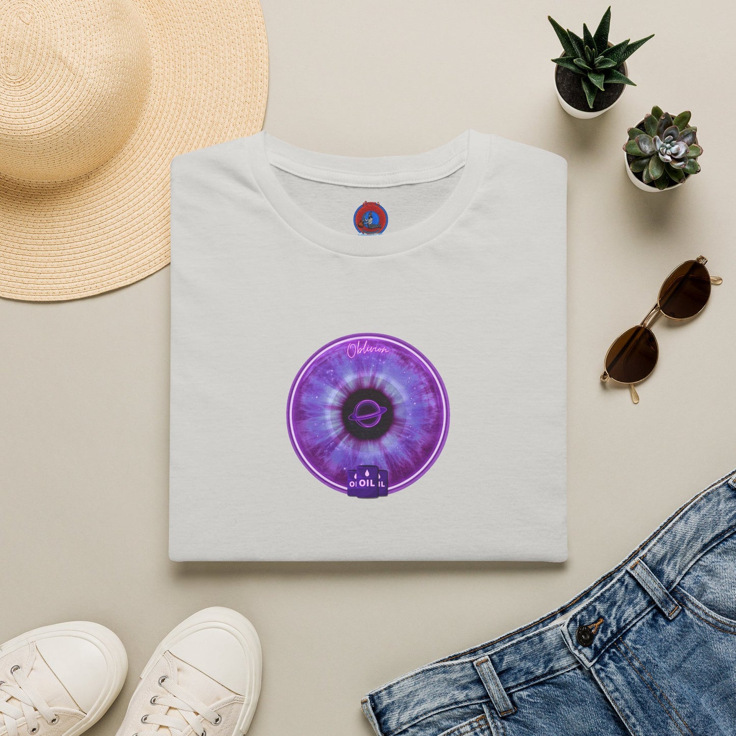Classic Donut Tee - Unisex Soft-Style - "The Oblivious Donut" - purple idonut