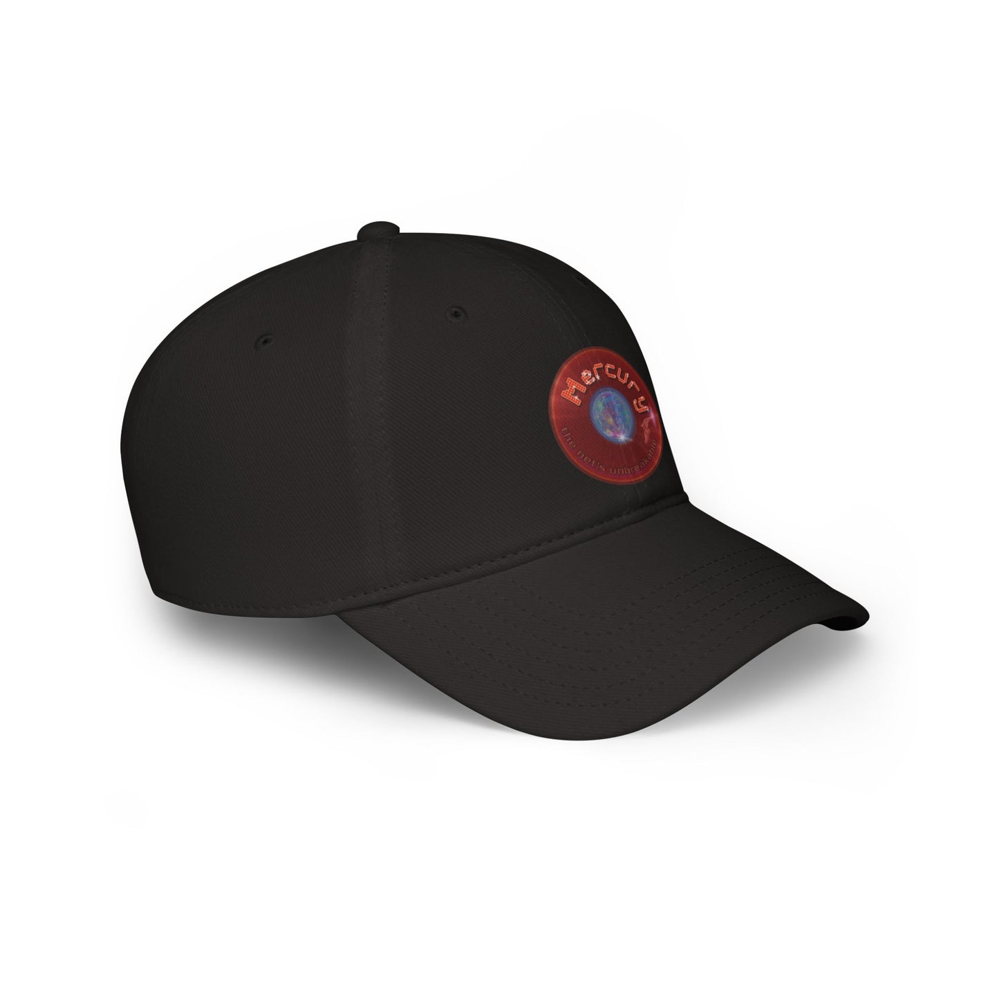 Lumpy Donut Baseball Cap - "Donut of the Gods" - variant 5 - vivid red record donut w/