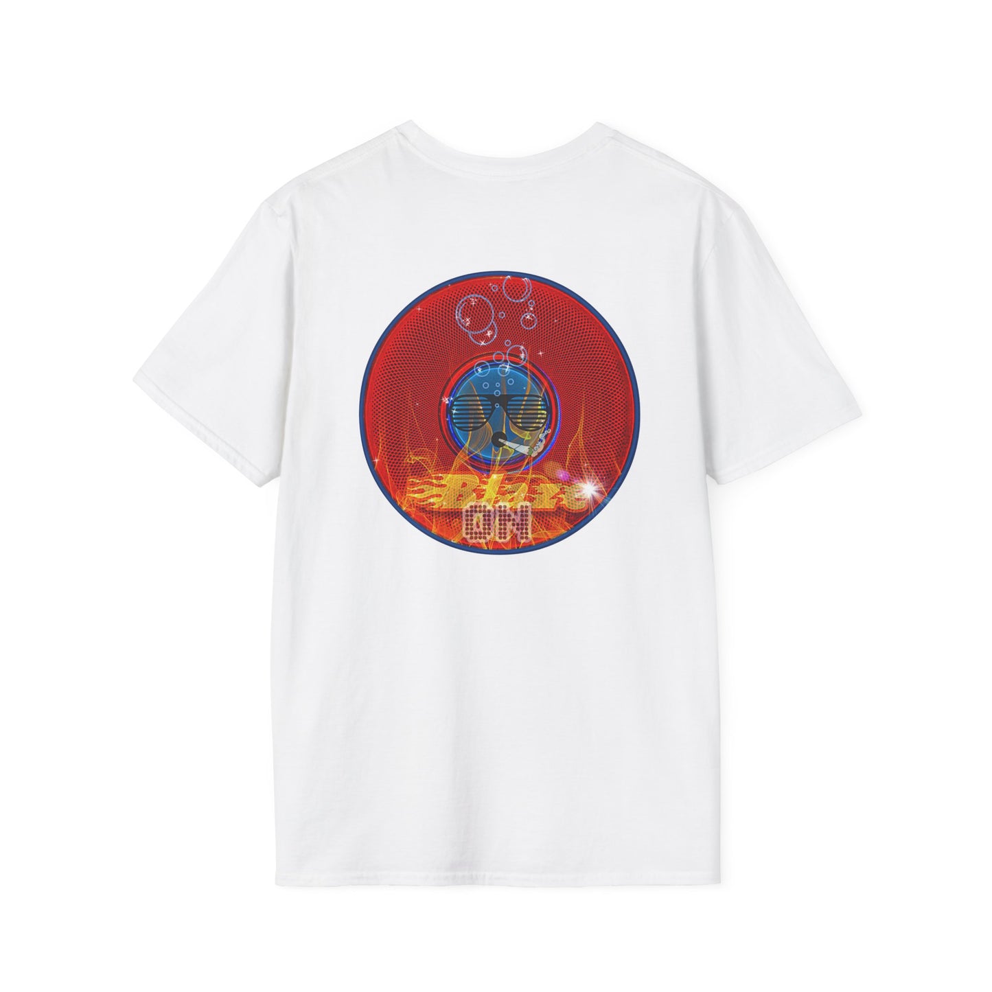 Classic Donut Tee - Unisex Soft-Style - "Fire Blazed Donuts" - series 1.0  - red phatty donut