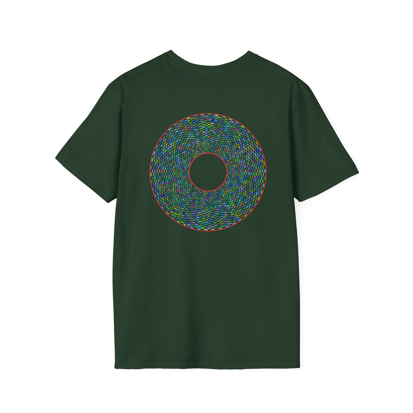 Donut Classic Donut Tee - Unisex Soft-Style - "The Pixilated Donut" - series 1.0 - multi-color donut